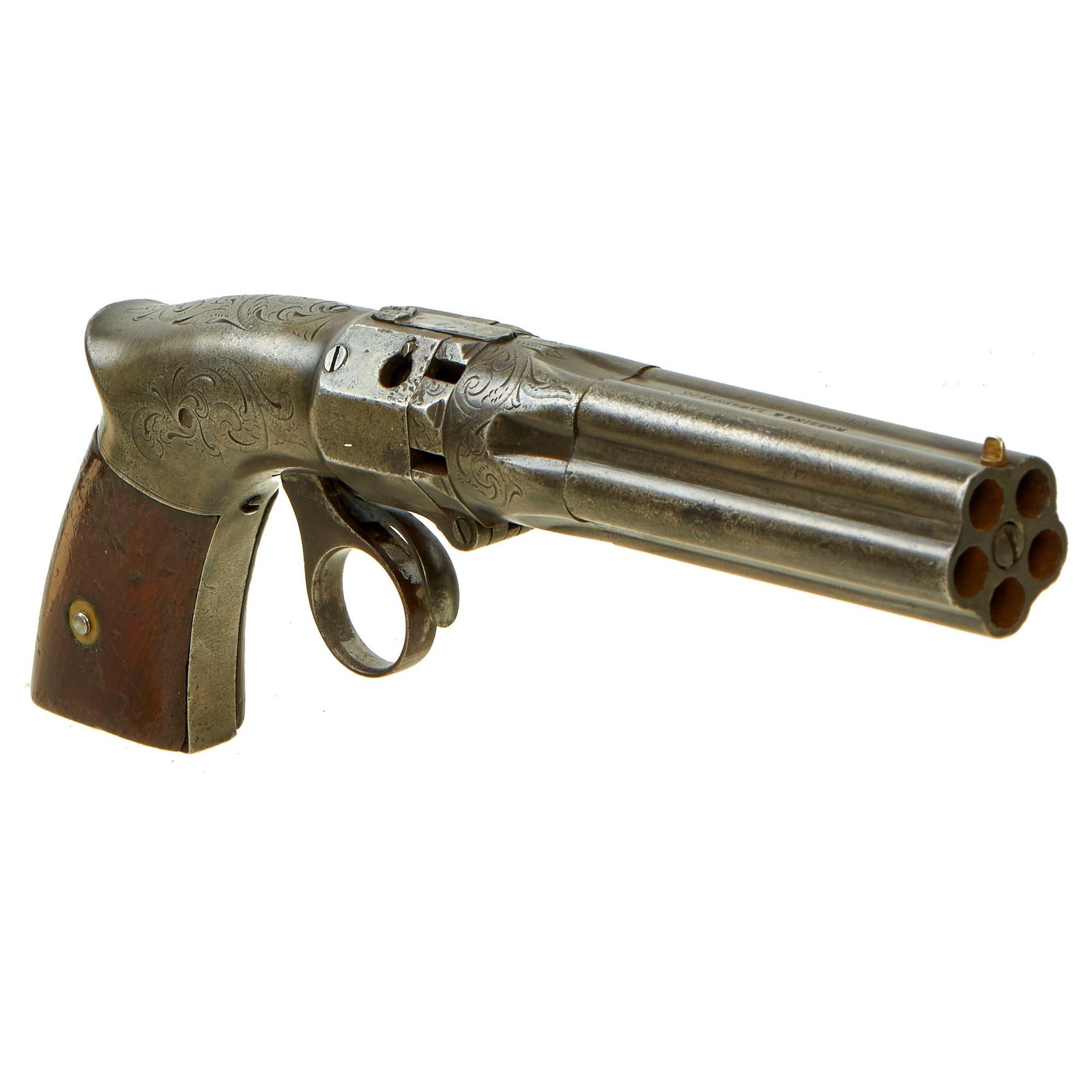 Buy Original Rare U.S. Robbins & Lawrence 1849 Patent .31cal Percussion Pepperbox Revolver - Serial 5670 | Original Firearms Antique For Sale