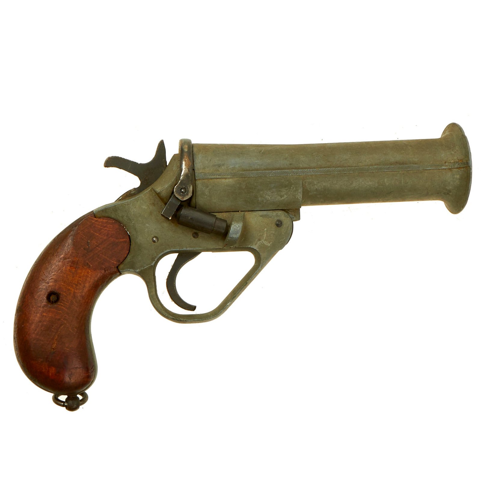 Buy Original Canadian WWII Zinc Webley No 1 Mk V Style Flare Signal Pistol - Serial 37688 | Original Firearms Antique For Sale