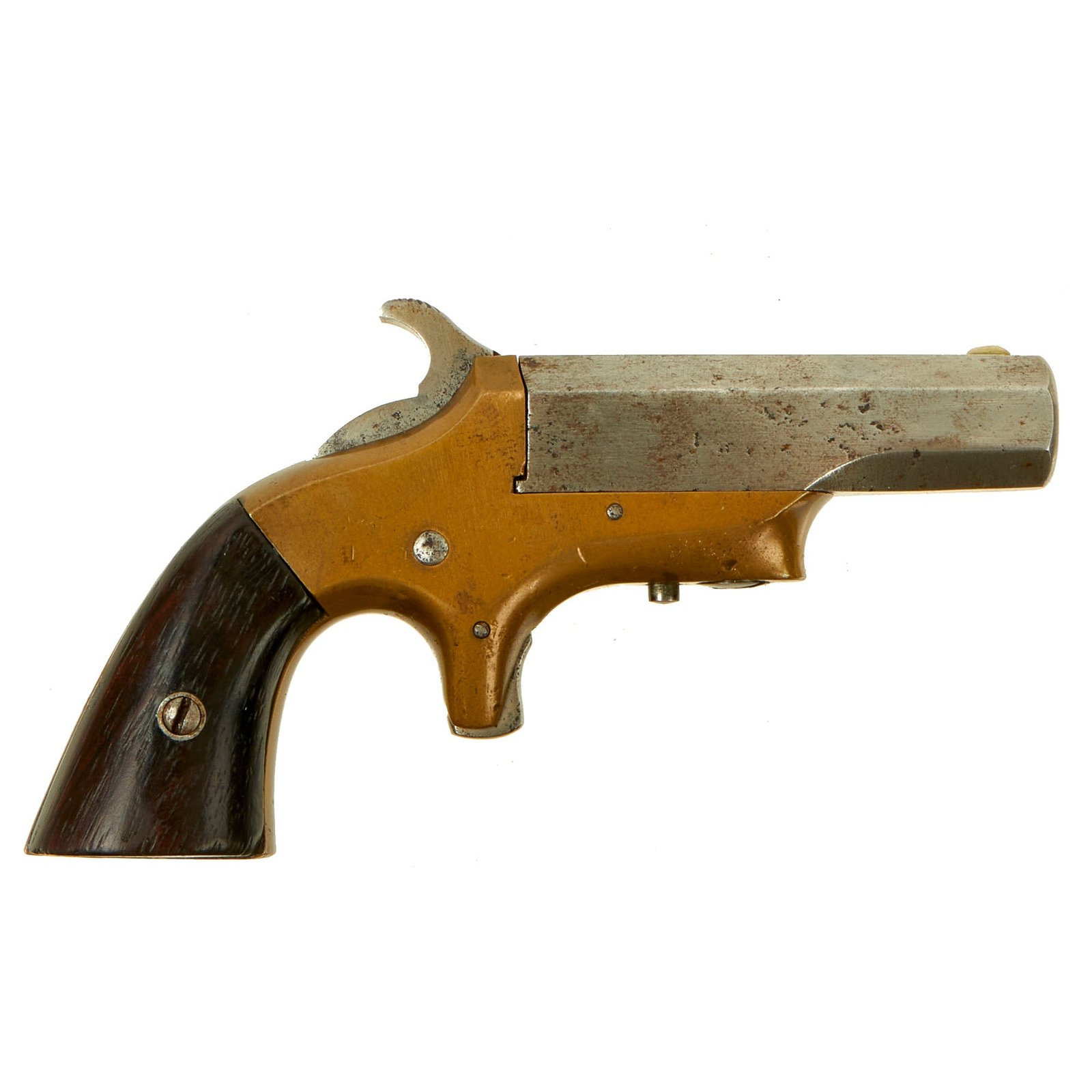 Buy Original U.S. "Southerner" Single Shot Derringer by Brown Mfg. Co. in .41 Caliber Rimfire - Matching Serial 3709 | Original Firearms Antique For Sale