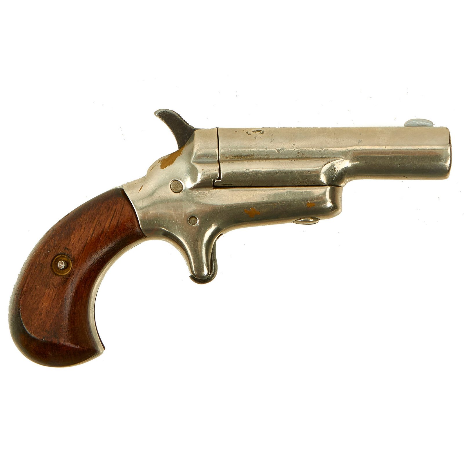 Buy Original U.S. Colt Nickel Plated 3rd Model "Thuer" Single Shot Derringer in .41cal Rimfire - Matching Serial 12262 | Original Firearms Antique For Sale