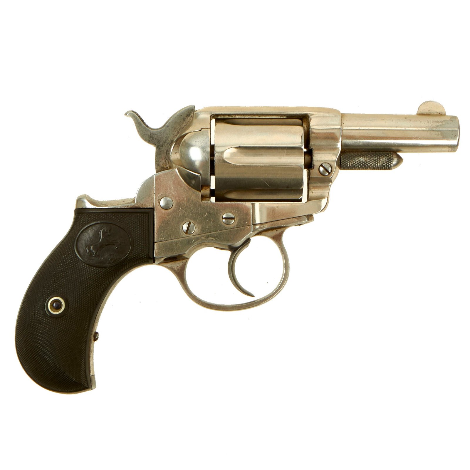 Buy Original U.S. Colt M1877 .38cal Nickel-Plated Lightning Revolver with 2 ½" Barrel made in 1883 - Serial 40134 | Original Firearms Antique For Sale
