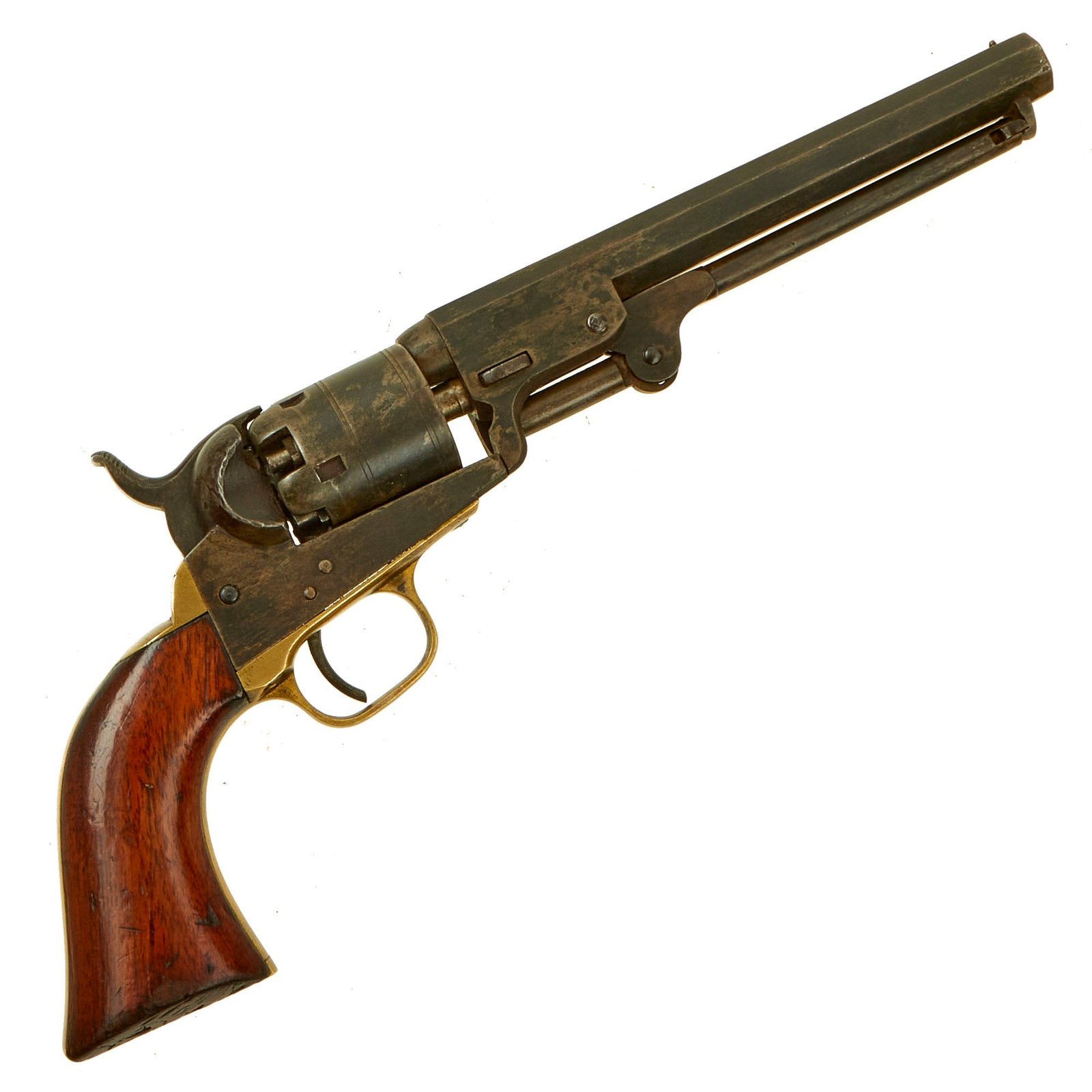 Buy Original U.S. Civil War Colt M1849 Pocket Percussion Revolver with 6" Barrel made in 1853 - Matching Serial 67008 | Original Firearms Antique For Sale