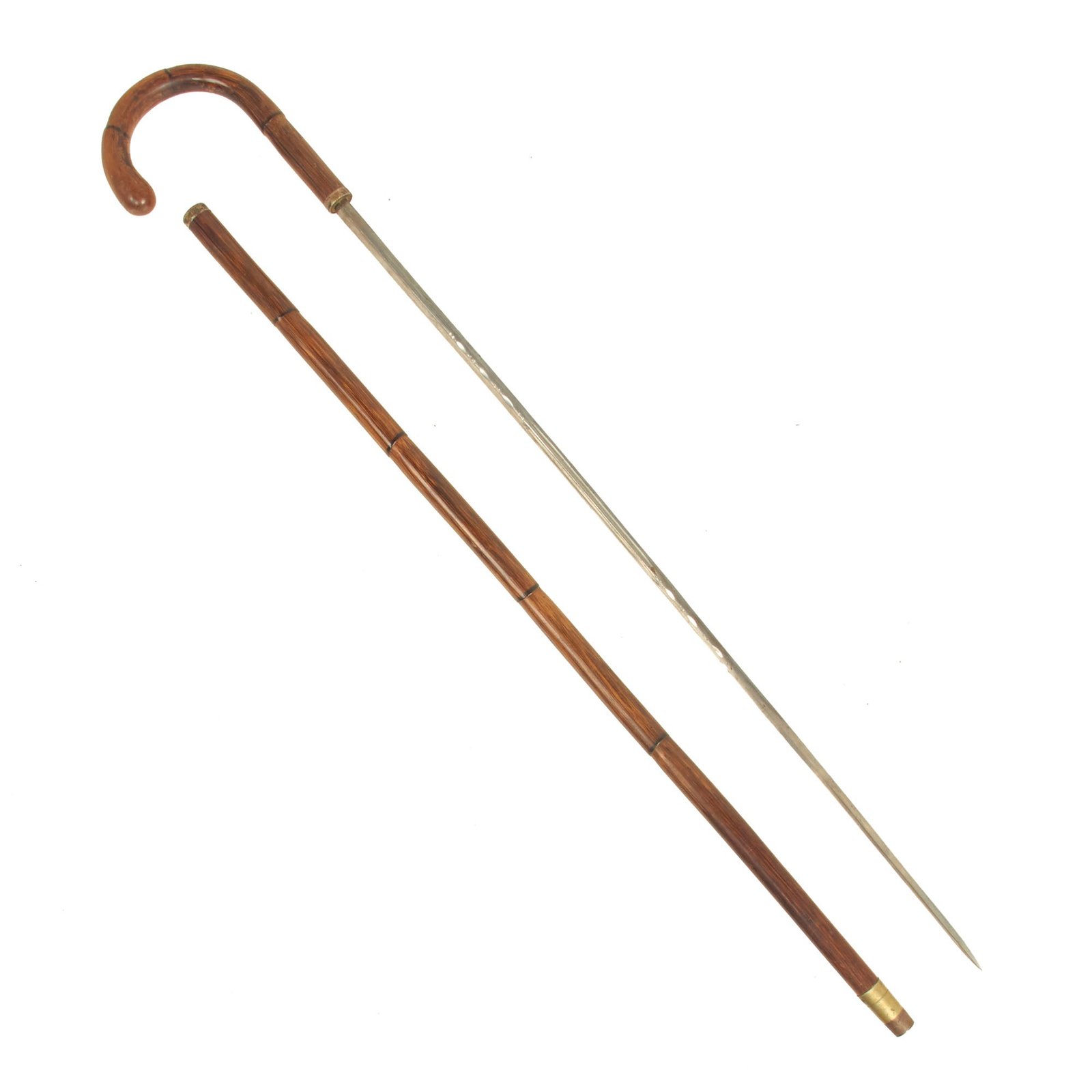 Buy Original Late 19th Century Bamboo Sword Cane - Swordstick | Original Firearms Antique For Sale