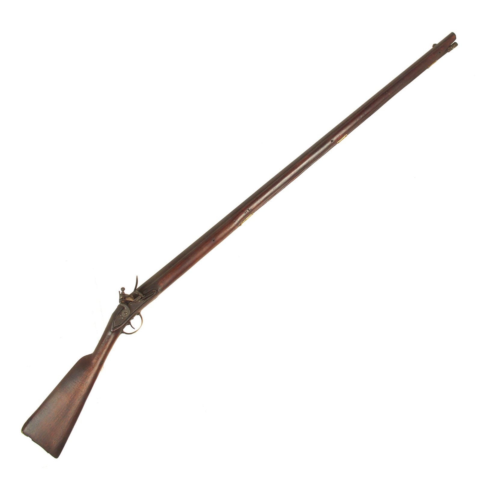 Buy Original Early U.S. Revolutionary War Era 23 Bore Flintlock Fowling Piece with Brass Mounts - circa 1770 | Original Firearms Antique For Sale