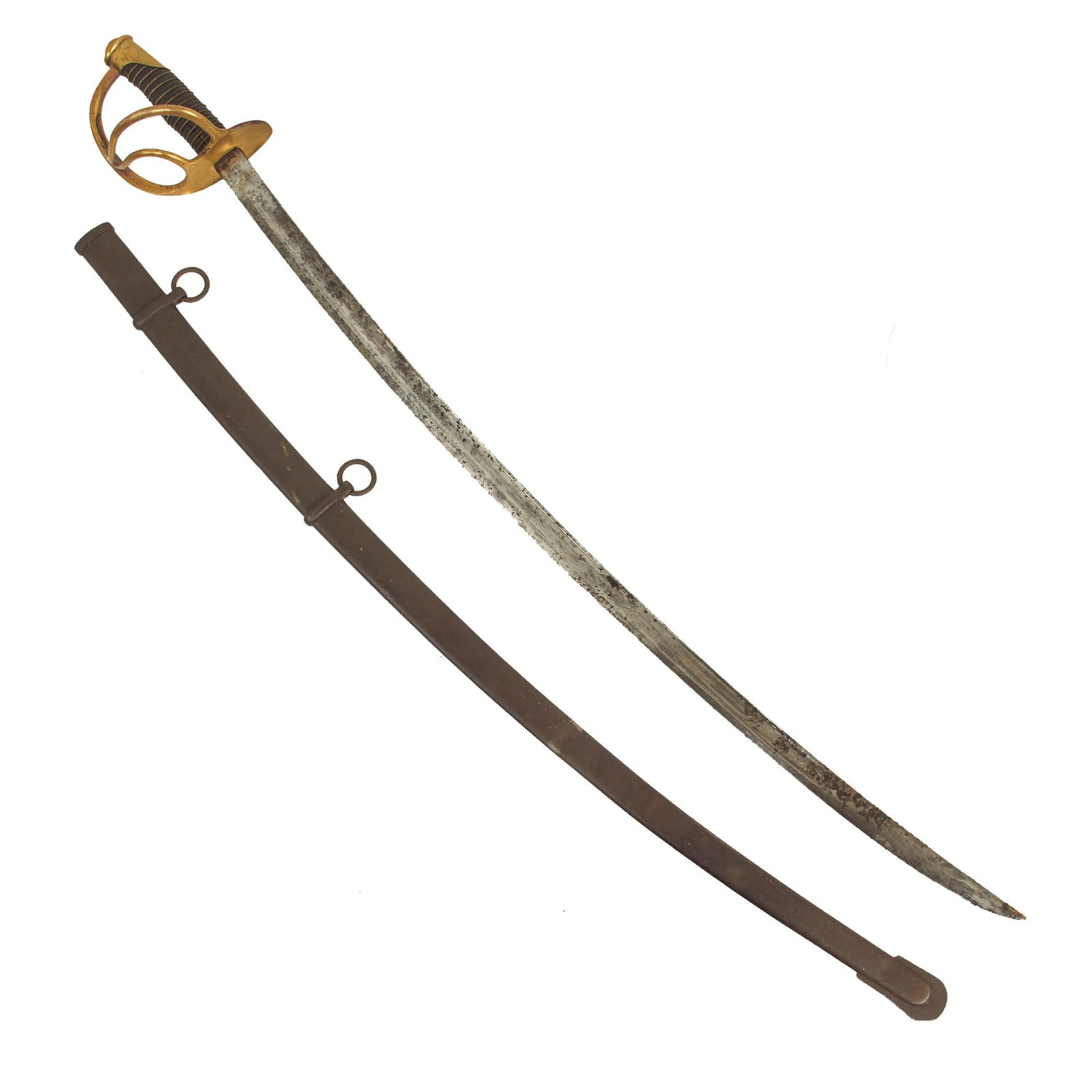 Buy Original U.S Civil War Model 1860 Light Cavalry Saber by C. Roby with Steel Scabbard - Dated 1865 | Original Firearms Antique For Sale