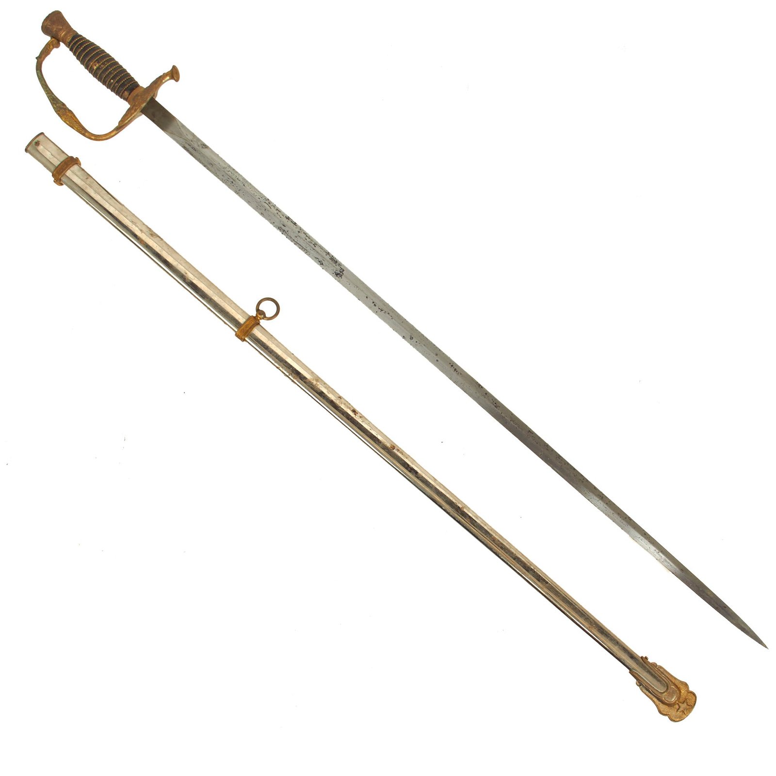 Buy Original U.S. Indian Wars Model 1860 US Army Staff and Field Officer Sword With Scabbard | Original Firearms Antique For Sale