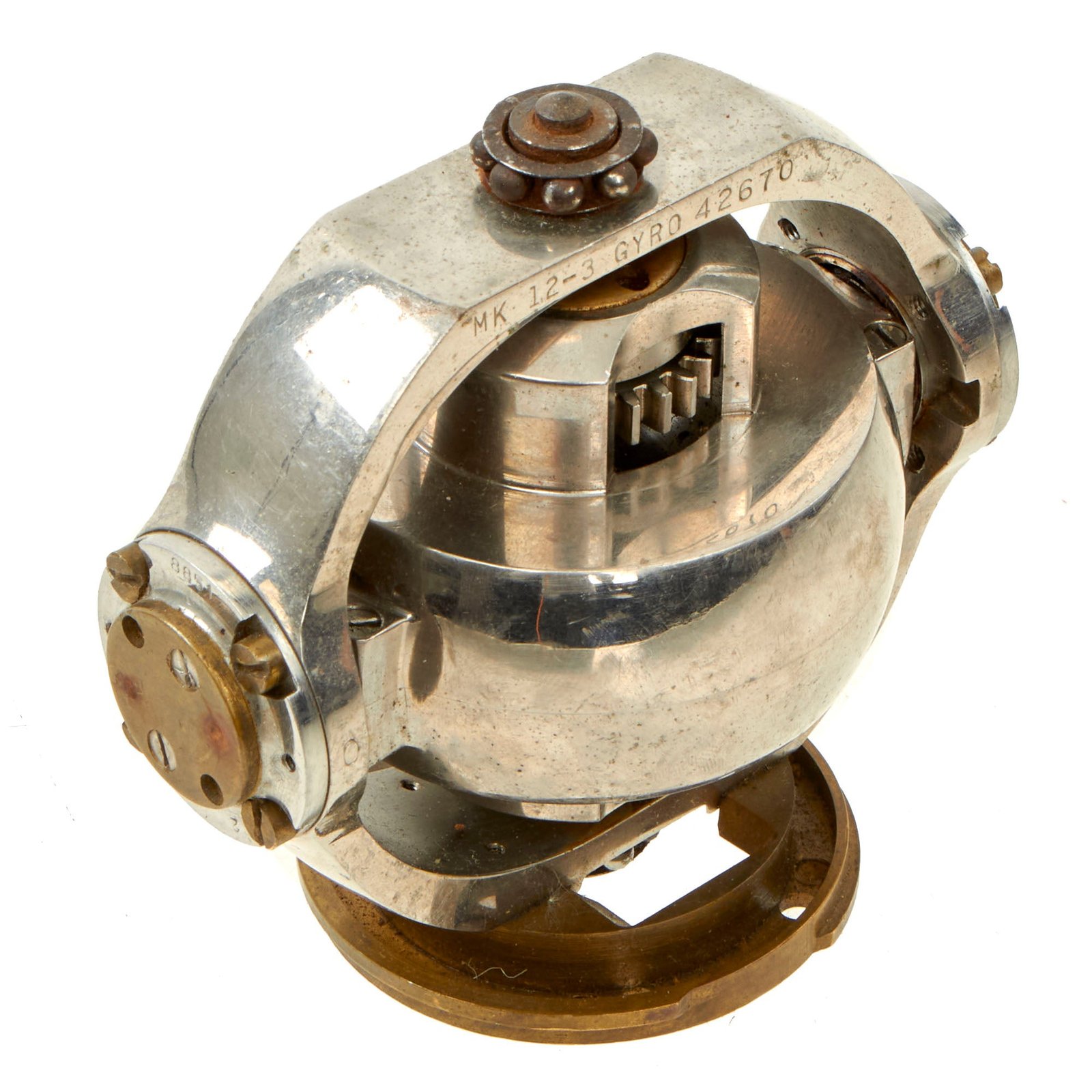 Buy Original U.S. WWII US Navy Mk 12 Gyroscope As Used On Mk 14 Torpedoes | Original Firearms Antique For Sale