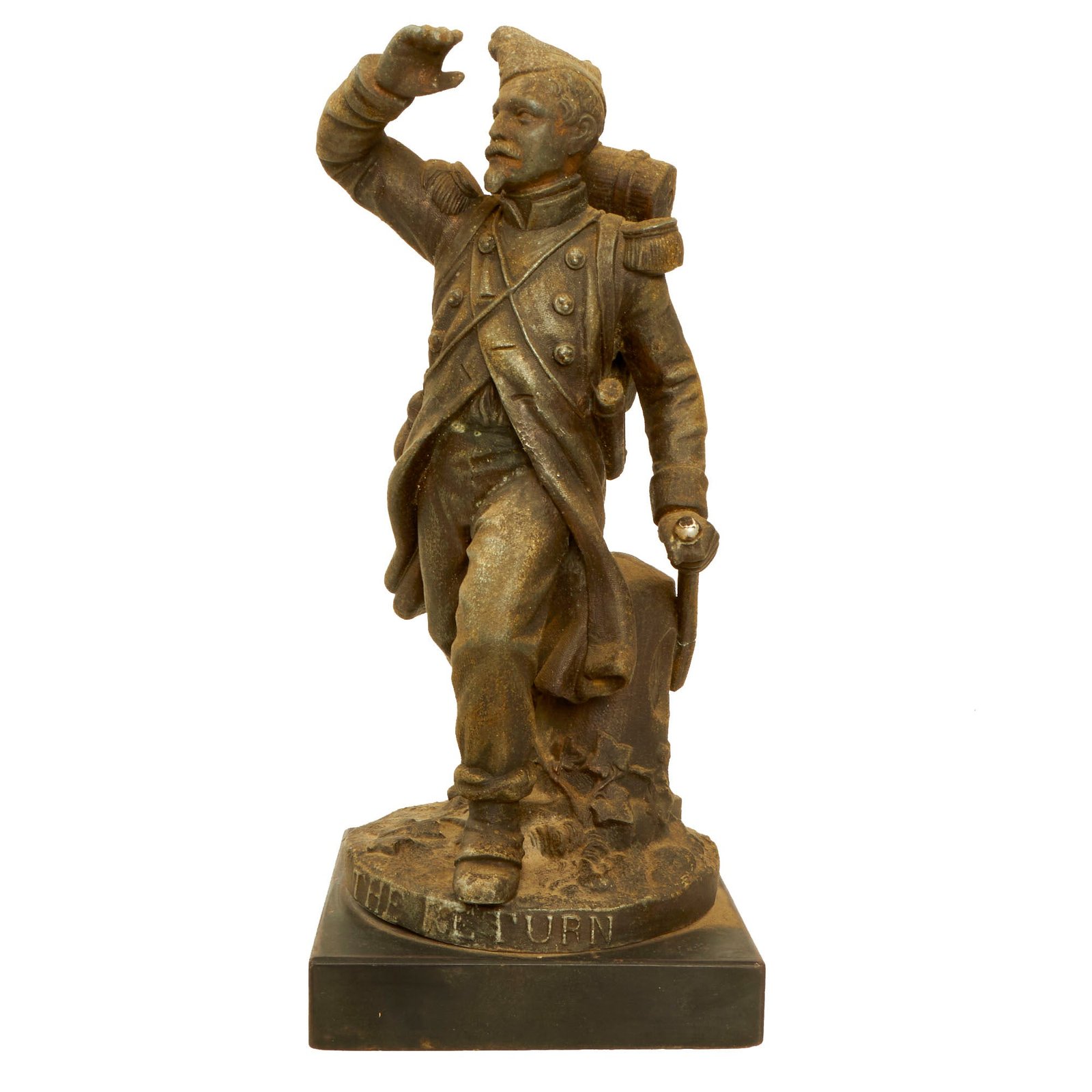 Buy Original Franco-Prussian War Era French Soldier Statue “The Return” | Original Firearms Antique For Sale