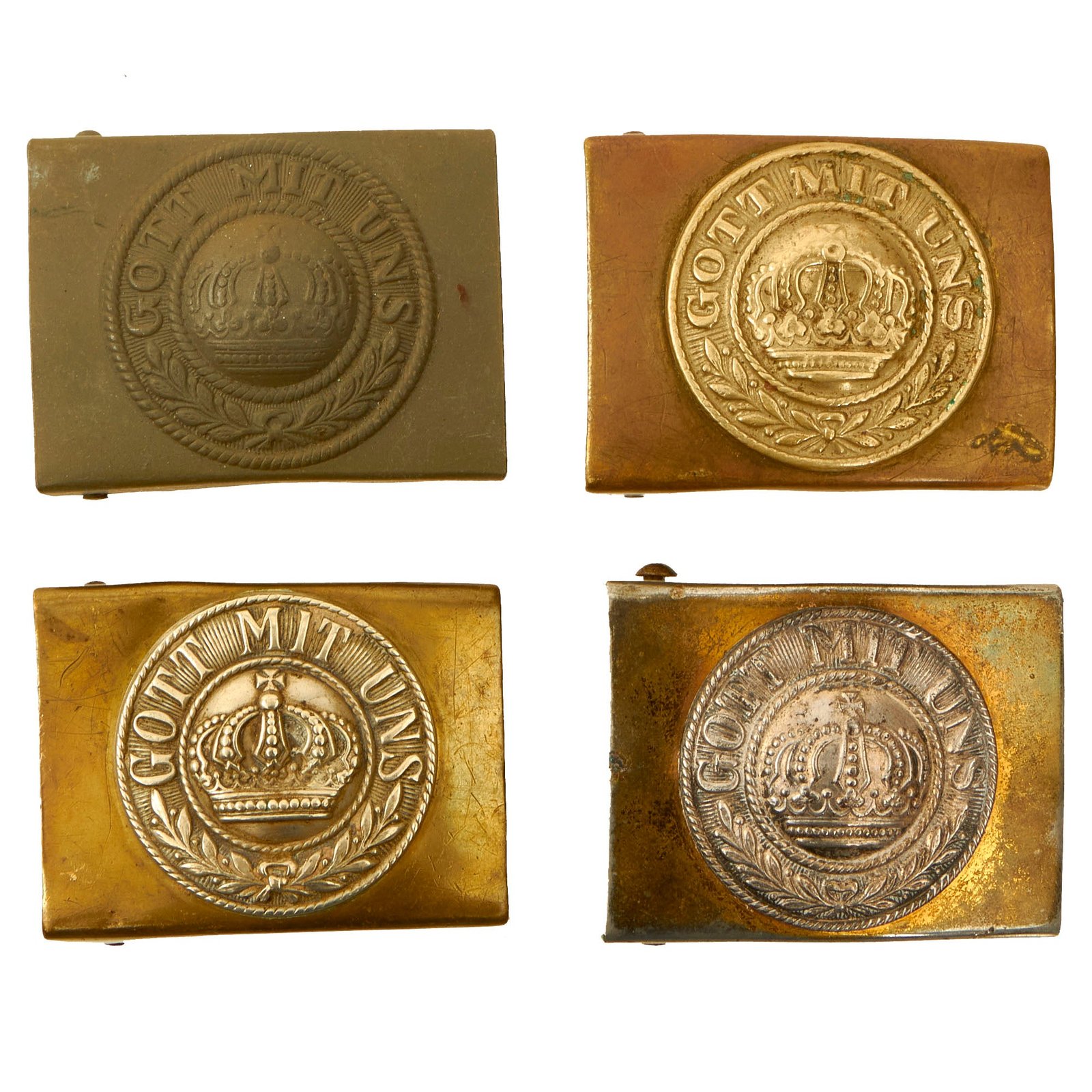 Buy Original Imperial German WWI Prussian M1915 Buckle Lot - 4 Items | Original Firearms Antique For Sale