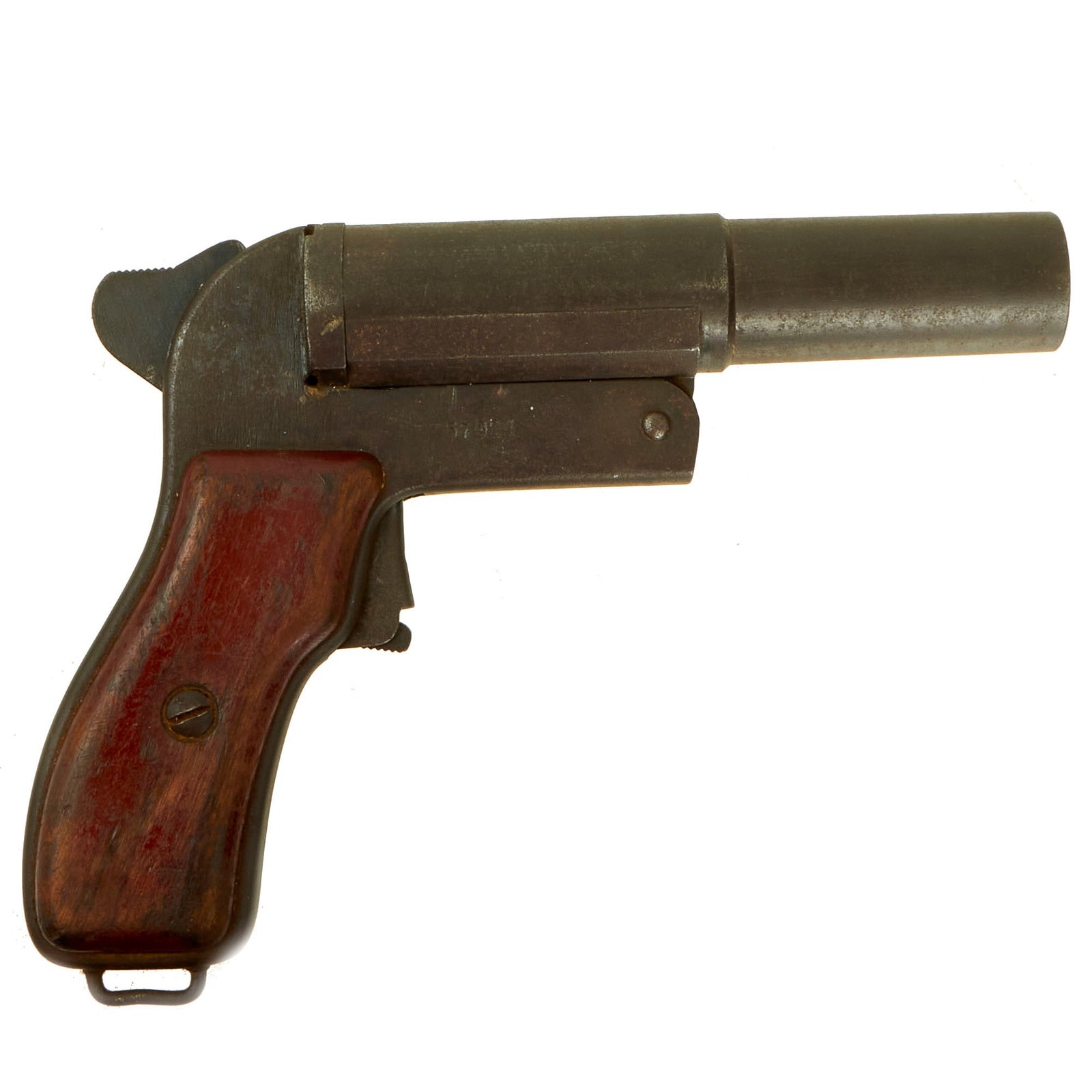 Buy Original Chinese Korean War Era 26mm Type 57 Flare Pistol by Jianshe Arsenal, Copied From Soviet SPSh-44 Signal Pistol - Non-Import, Dated 1952 | Original Firearms Antique For Sale