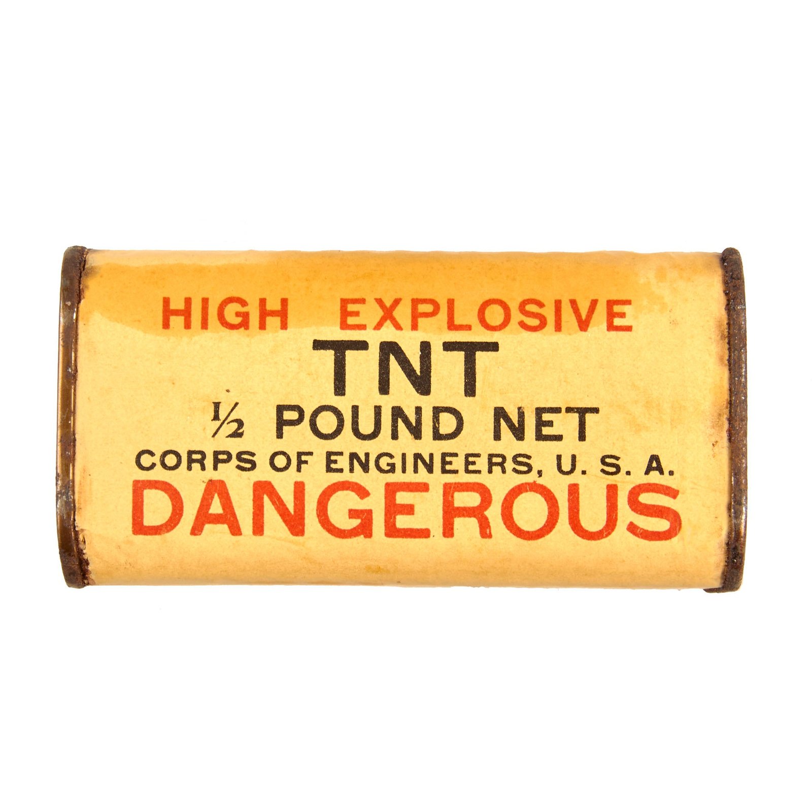 Buy Original U.S. WWII Corps of Engineers High Explosive TNT 1/2 Pound Block - INERT | Original Firearms Antique For Sale