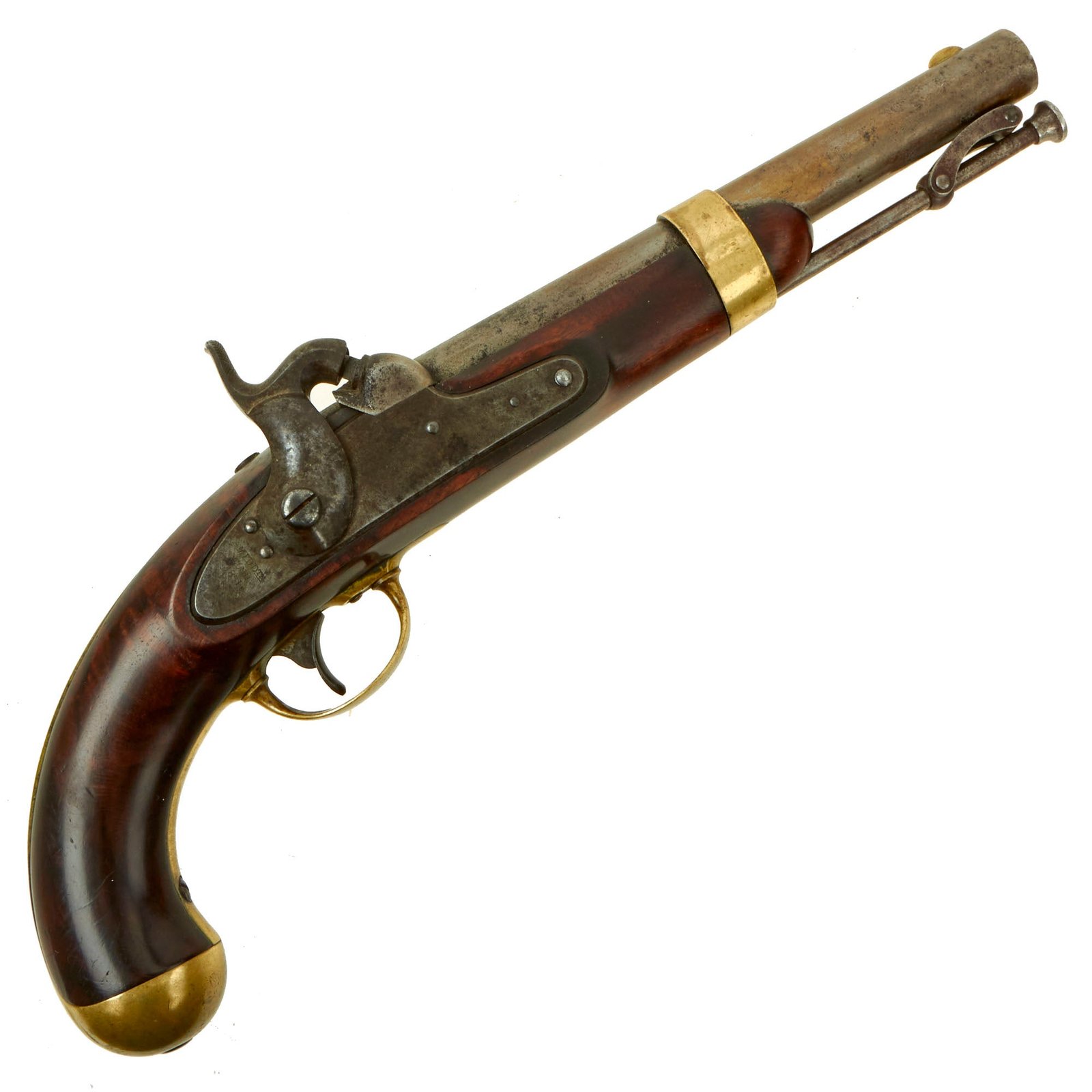 Buy Original Excellent U.S. Civil War Era M-1842 Percussion Cavalry Pistol by H. Aston & Co. - dated 1851 | Original Firearms Antique For Sale