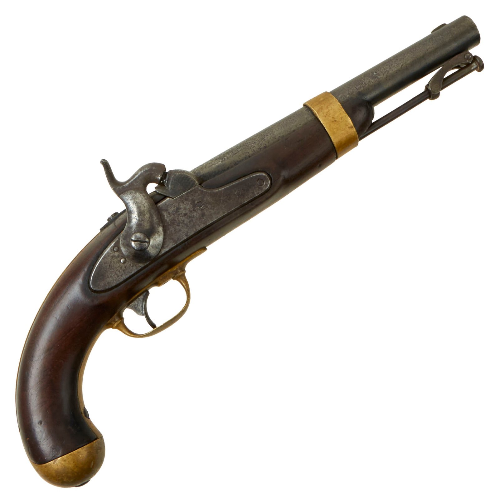 Buy Original U.S. Civil War Era M-1842 Percussion Cavalry Pistol by H. Aston & Co. - dated 1850 | Original Firearms Antique For Sale