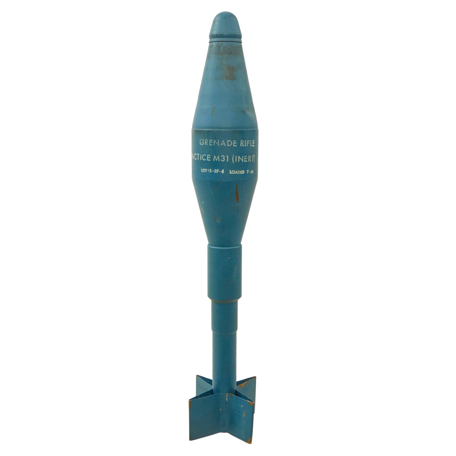 Buy Original U.S. Vietnam War INERT Practice M31 HEAT Anti-Armor Rifle Grenade Trainer Dated 1964 - 66mm | Original Firearms Antique For Sale