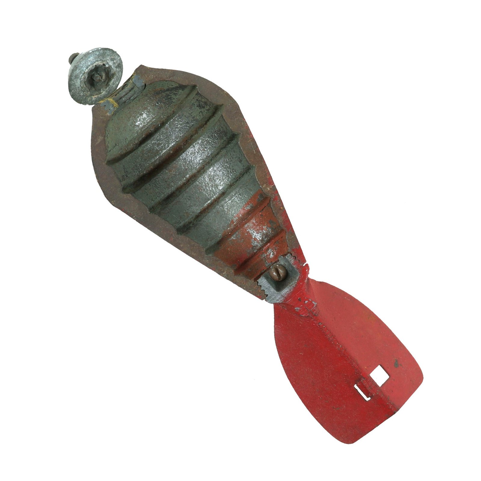 Buy Original French WWI Cutaway Pneumatic Mortar “Type A” Bomb For The Brandt 60mm Pneumatic Mortar - Inert | Original Firearms Antique For Sale