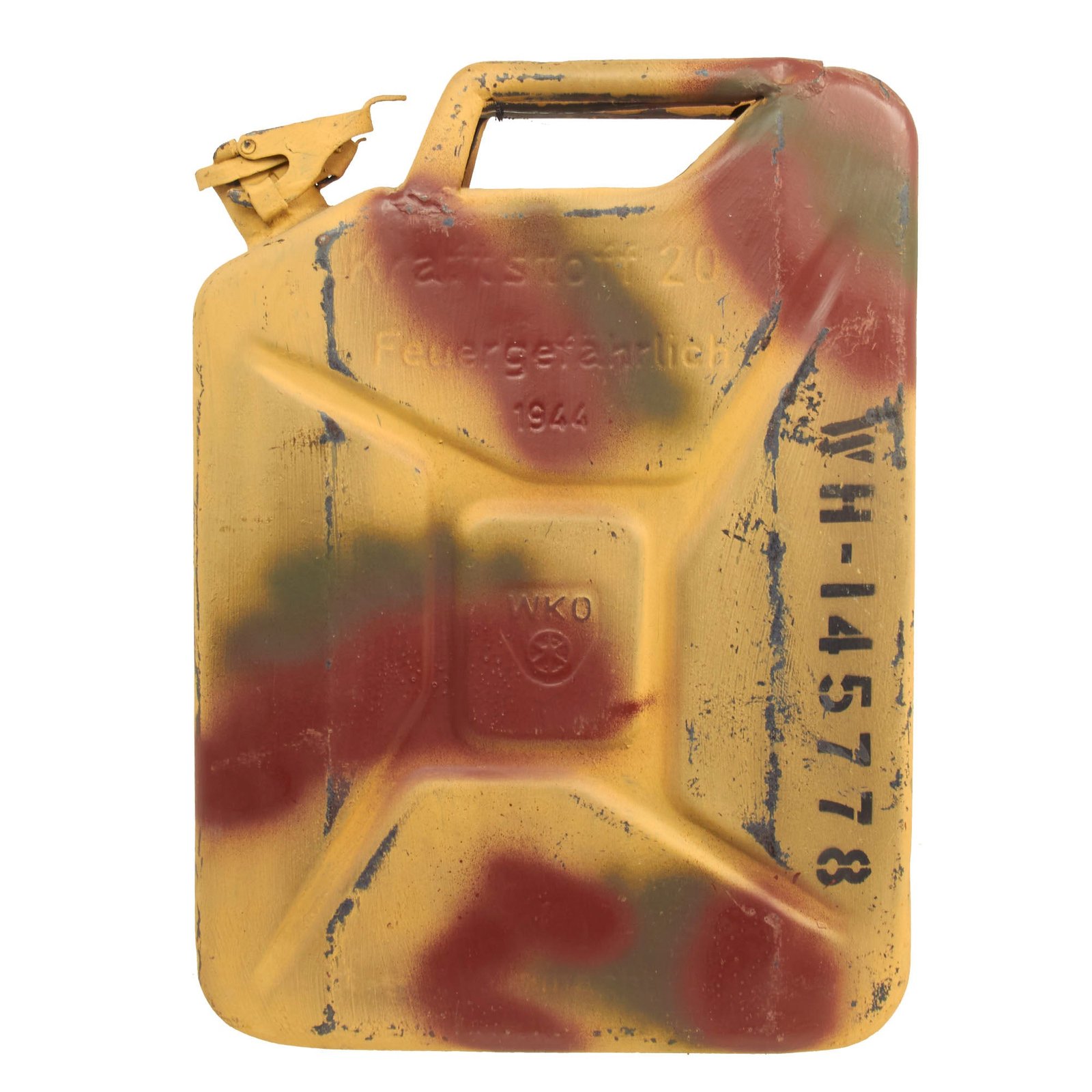Buy Original German WWII Wehrmacht 20 Liter Petrol Jerry Can by WKO - Dated 1944 | Original Firearms Antique For Sale