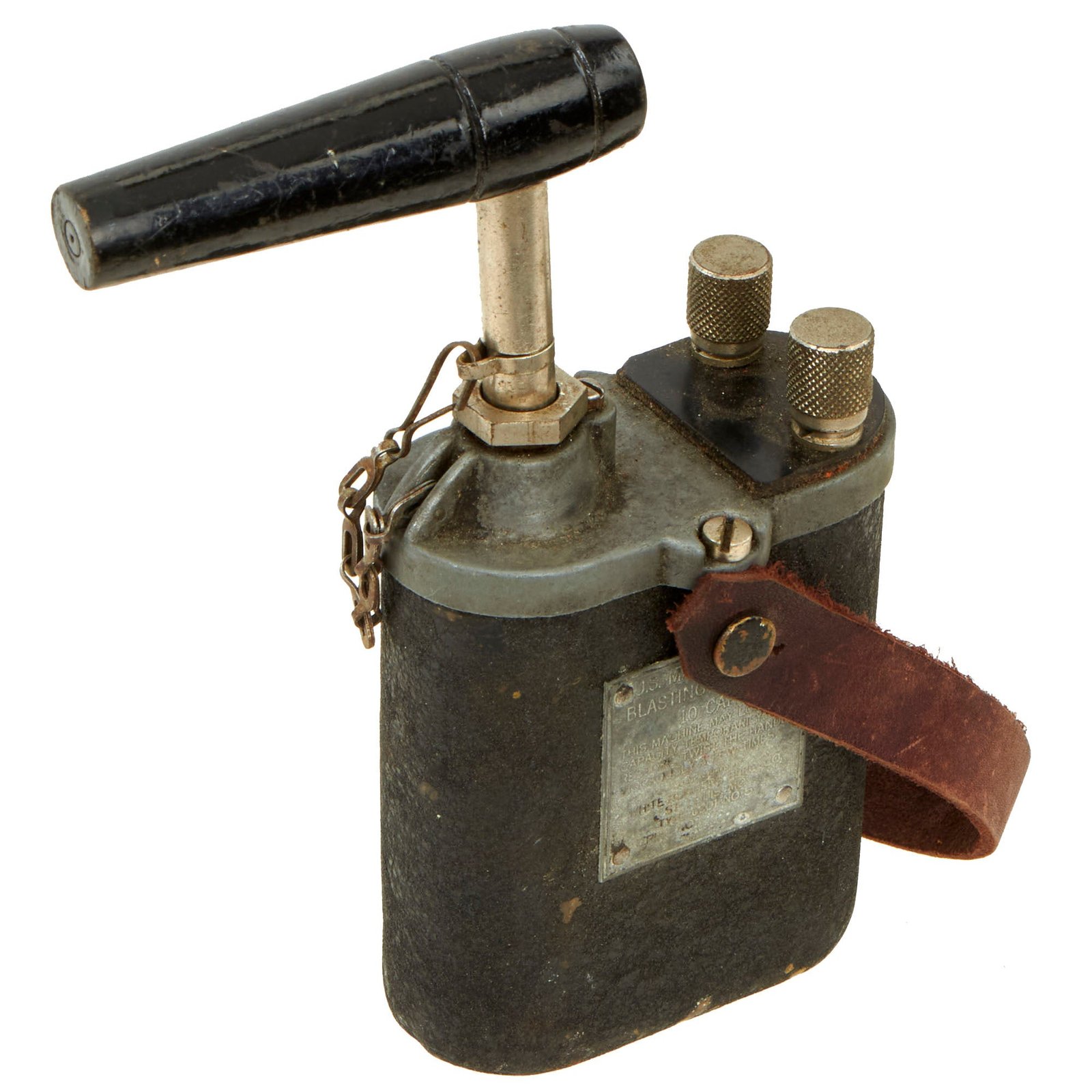 Buy Original U.S. WWII Pacific Theater US Marine Corps Marked 10 Cap Blasting Machine by White-Rodgers Electric Co. - 1st Combat Engineer (Pioneer) Battalion | Original Firearms Antique For Sale