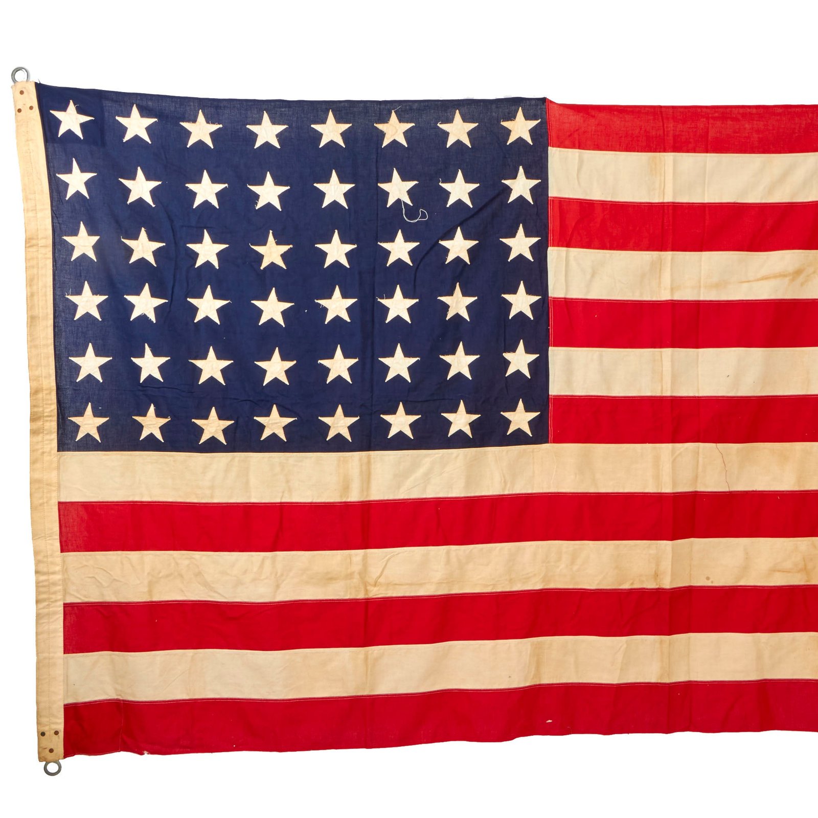 Buy Original U.S. WWII 48 Star Flag Philadelphia Quartermaster Depot - 5 Feet x 9 1/2 Feet | Original Firearms Antique For Sale