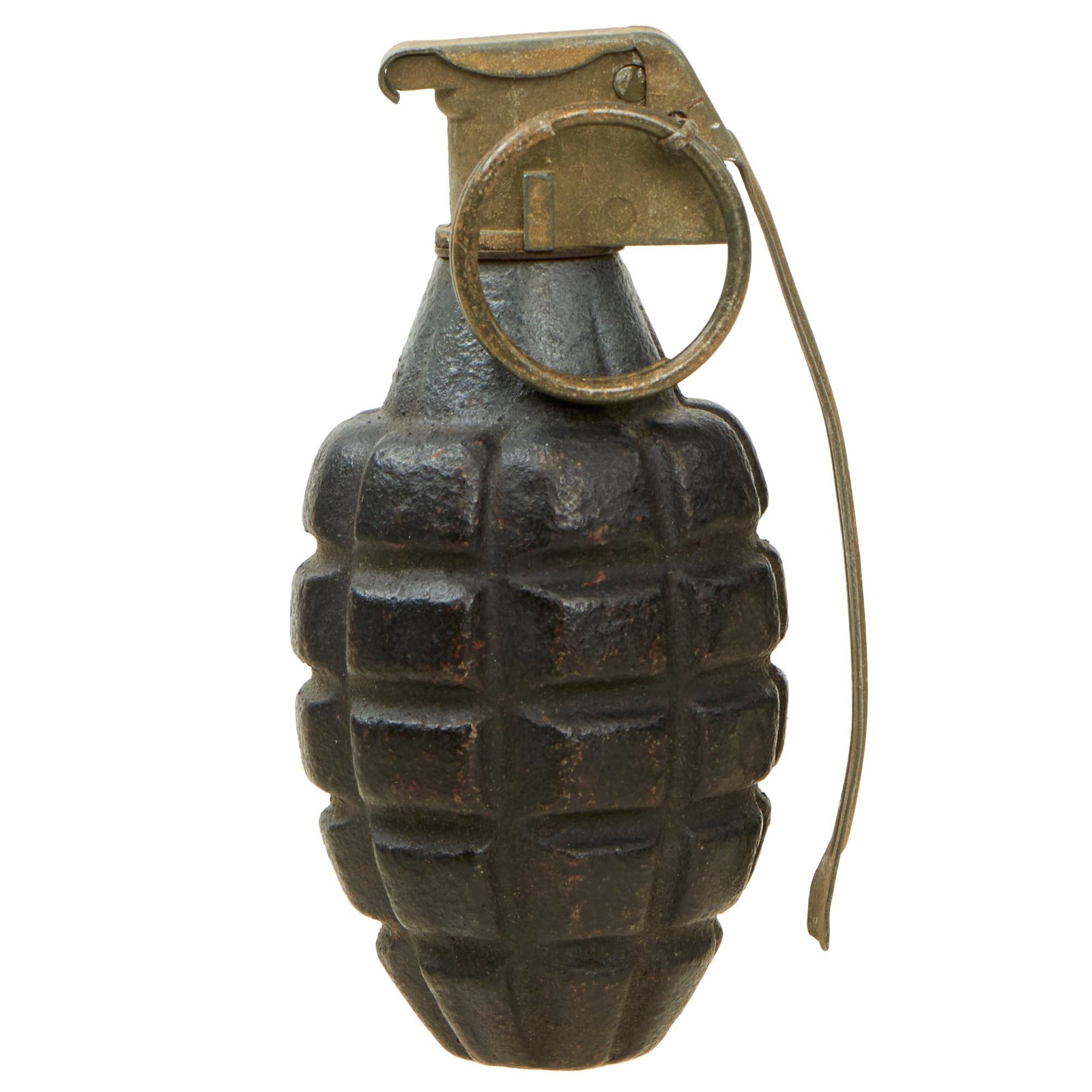 Buy Original U.S. Early WWII Inert MkII Pineapple Fragmentation Grenade with Early Body & M6A4C Fuze | Original Firearms Antique For Sale