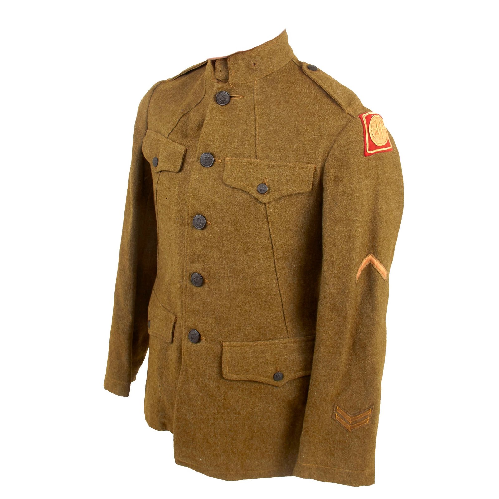 Buy Original U.S. WWI 82nd All American Division M1912 Winter Field Uniform Jacket | Original Firearms Antique For Sale