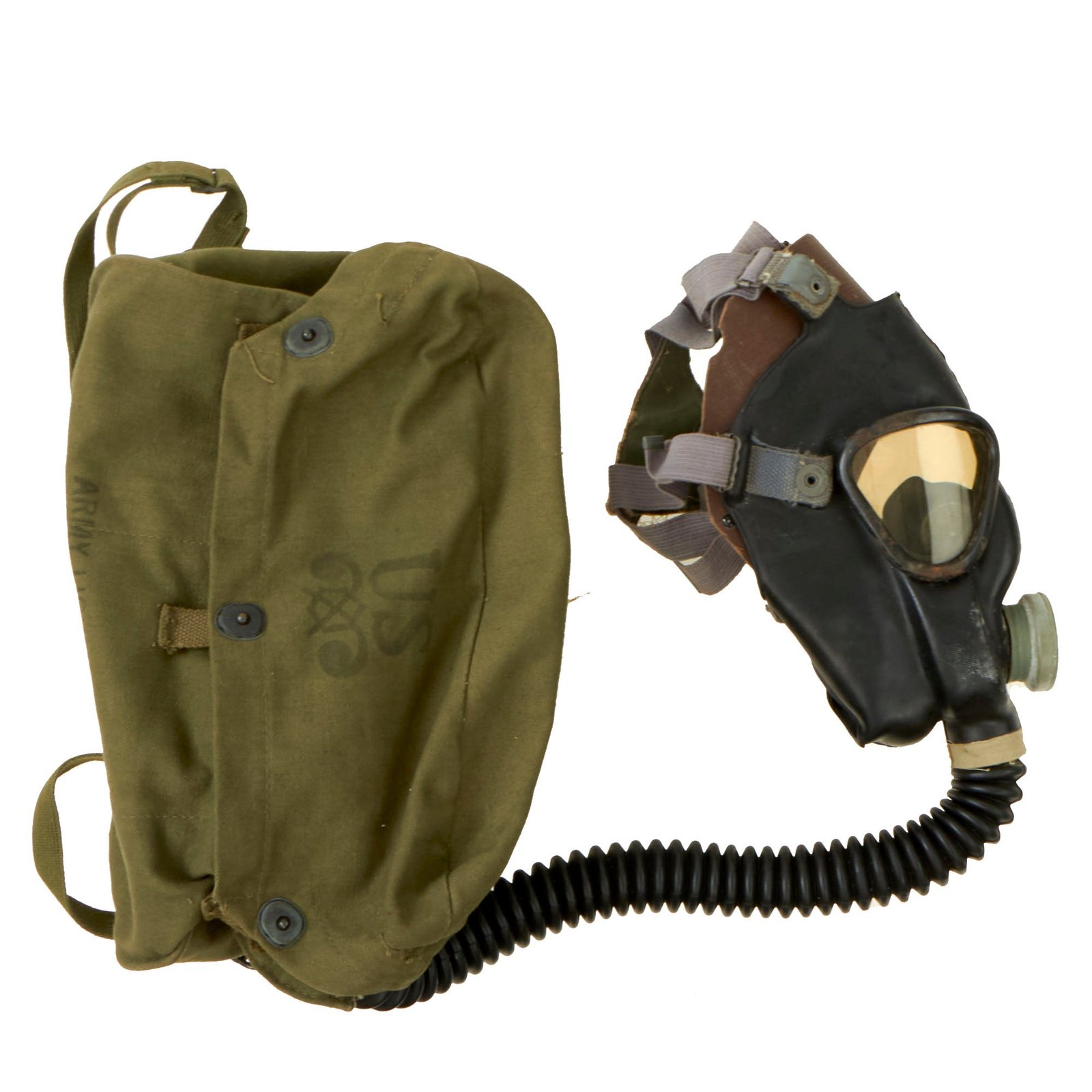 Buy Original U.S. WWII M4 Lightweight Service Gas Mask Set - Dated 1943 | Original Firearms Antique For Sale