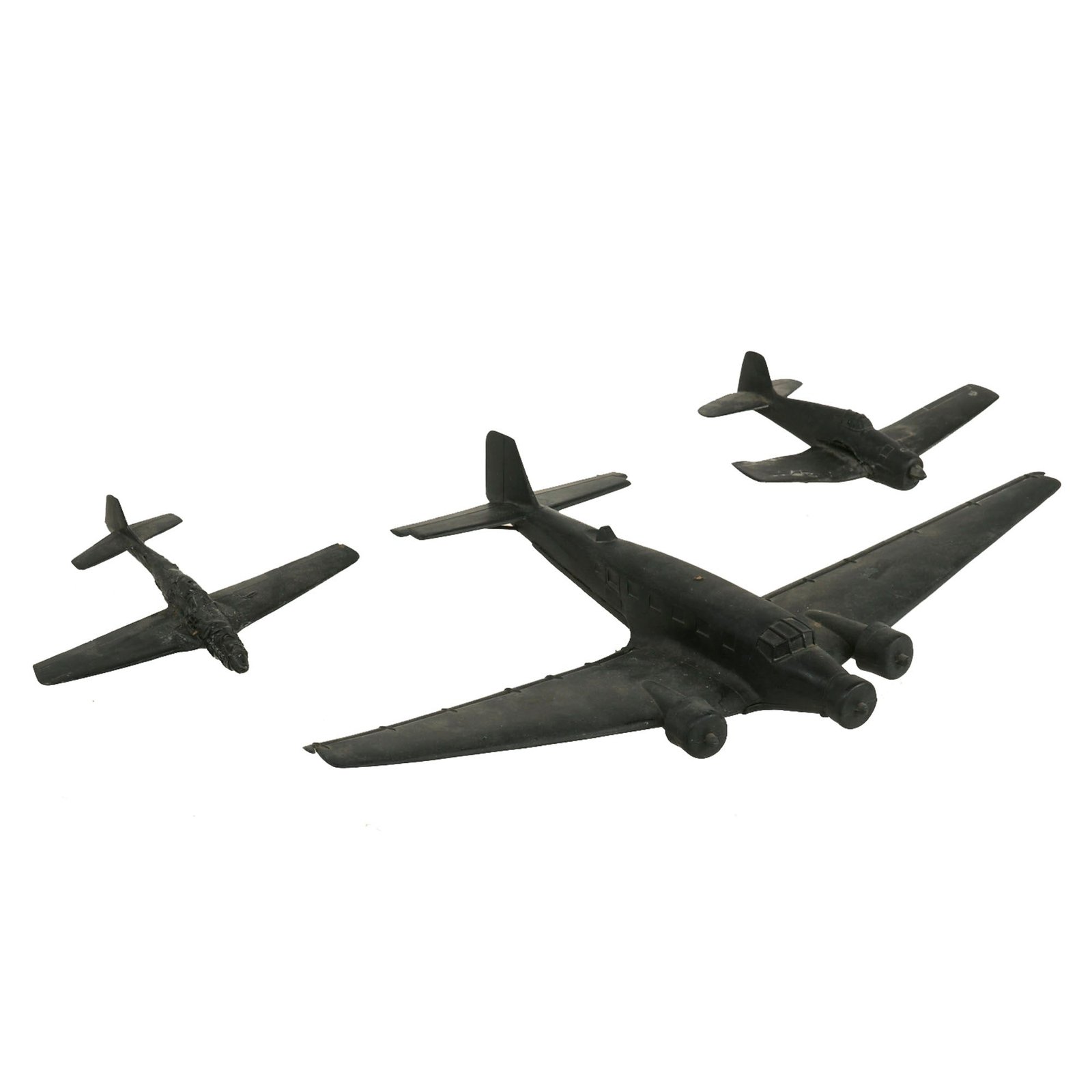 Buy Original U.S. WWII American and German Recognition Model Airplanes by Cruver - P-51, F6F, and German Junkers Ju 52 | Original Firearms Antique For Sale