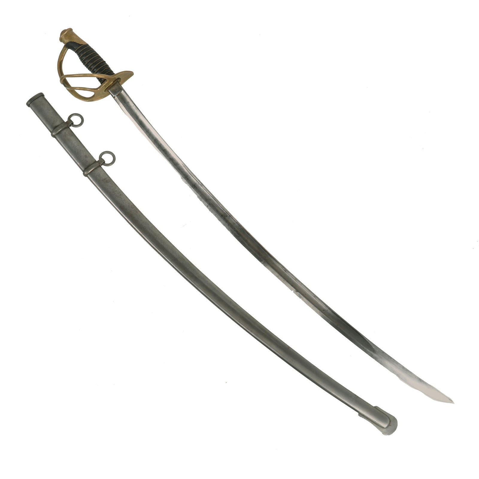 Buy Original U.S. Civil War M1860 Light Cavalry Saber by Ames Mfg. Co. with Scabbard - dated 1865 | Original Firearms Antique For Sale