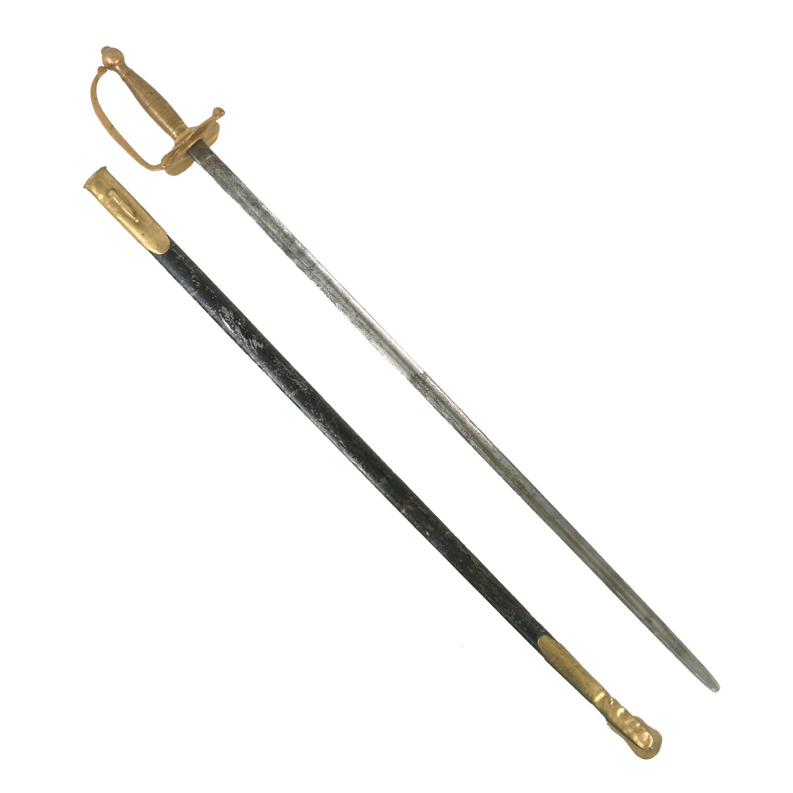 Buy Original U.S. Civil War M-1840 Army NCO's Sword by C. Roby with Scabbard - Dated 1863 | Original Firearms Antique For Sale