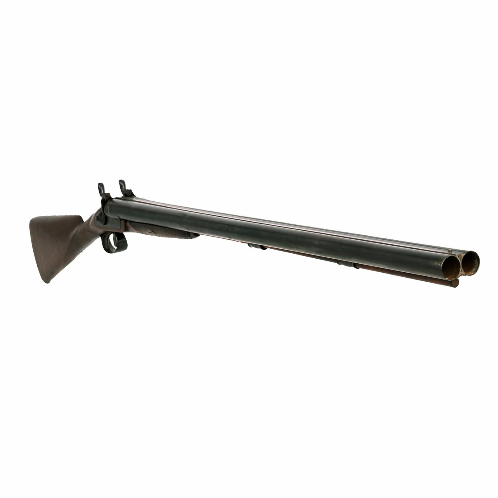 Buy Original Belgian 9 Bore Double "Real Twist" Barrel Percussion Fowling Piece for the U.S. Frontier Market - circa 1850 | Original Firearms Antique For Sale
