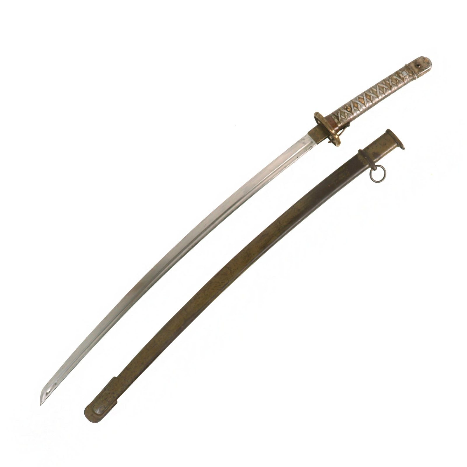 Buy Original WWII Japanese Army Type 95 NCO Aluminum Handle Katana Sword with Excellent Blade - Matched Serial 67512 | Original Firearms Antique For Sale