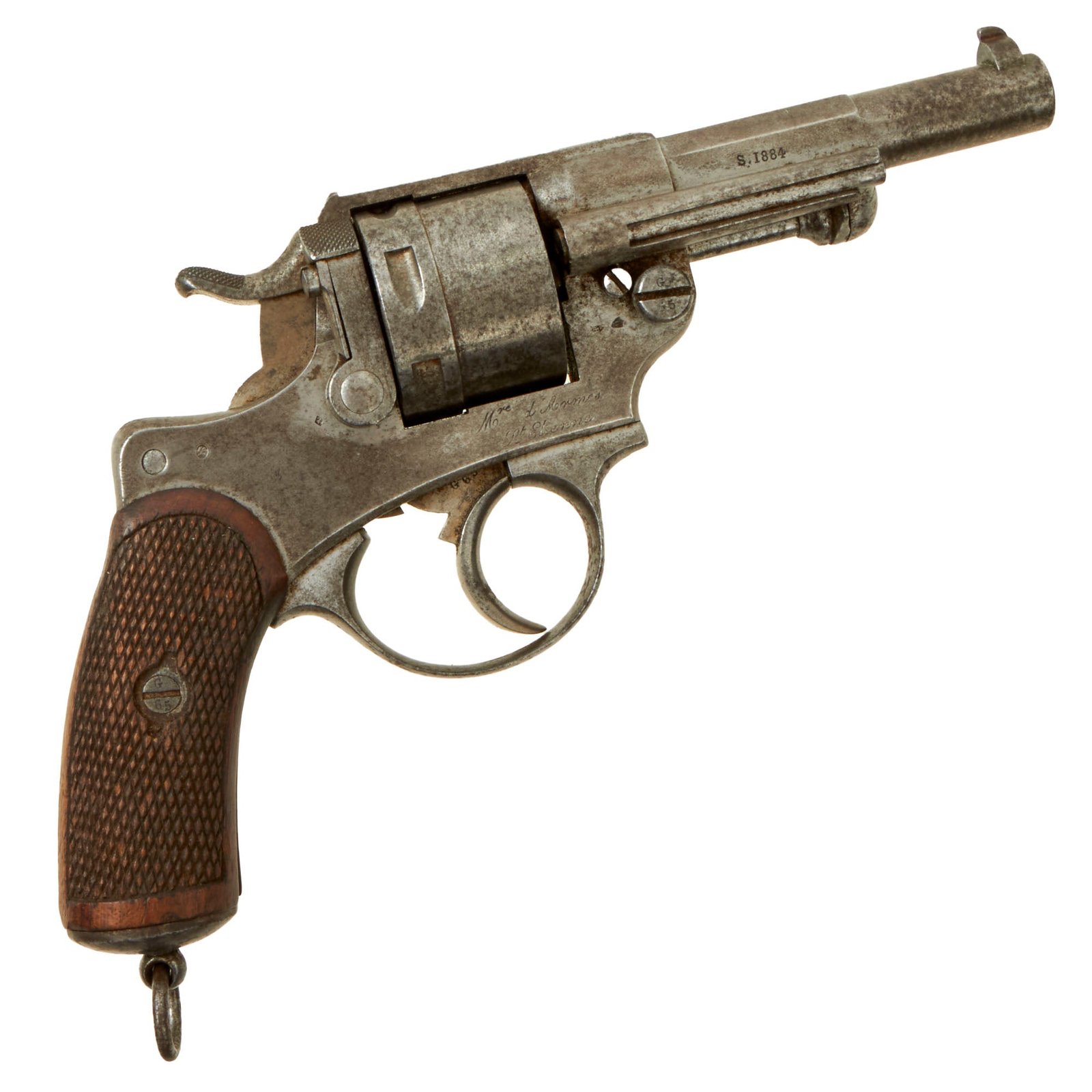 Buy Original French MAS Modèle 1873 Chamelot-Delvigne 11mm Revolver Dated 1884 - Matching Serial J 10665 | Original Firearms Antique For Sale