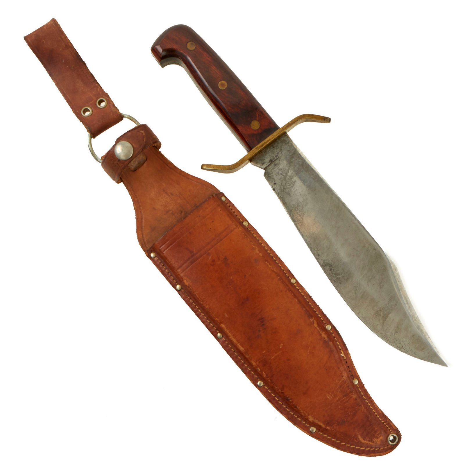 Buy Original U.S. Vietnam War W49 Western Bowie Knife With Correct Leather Sheath | Original Firearms Antique For Sale