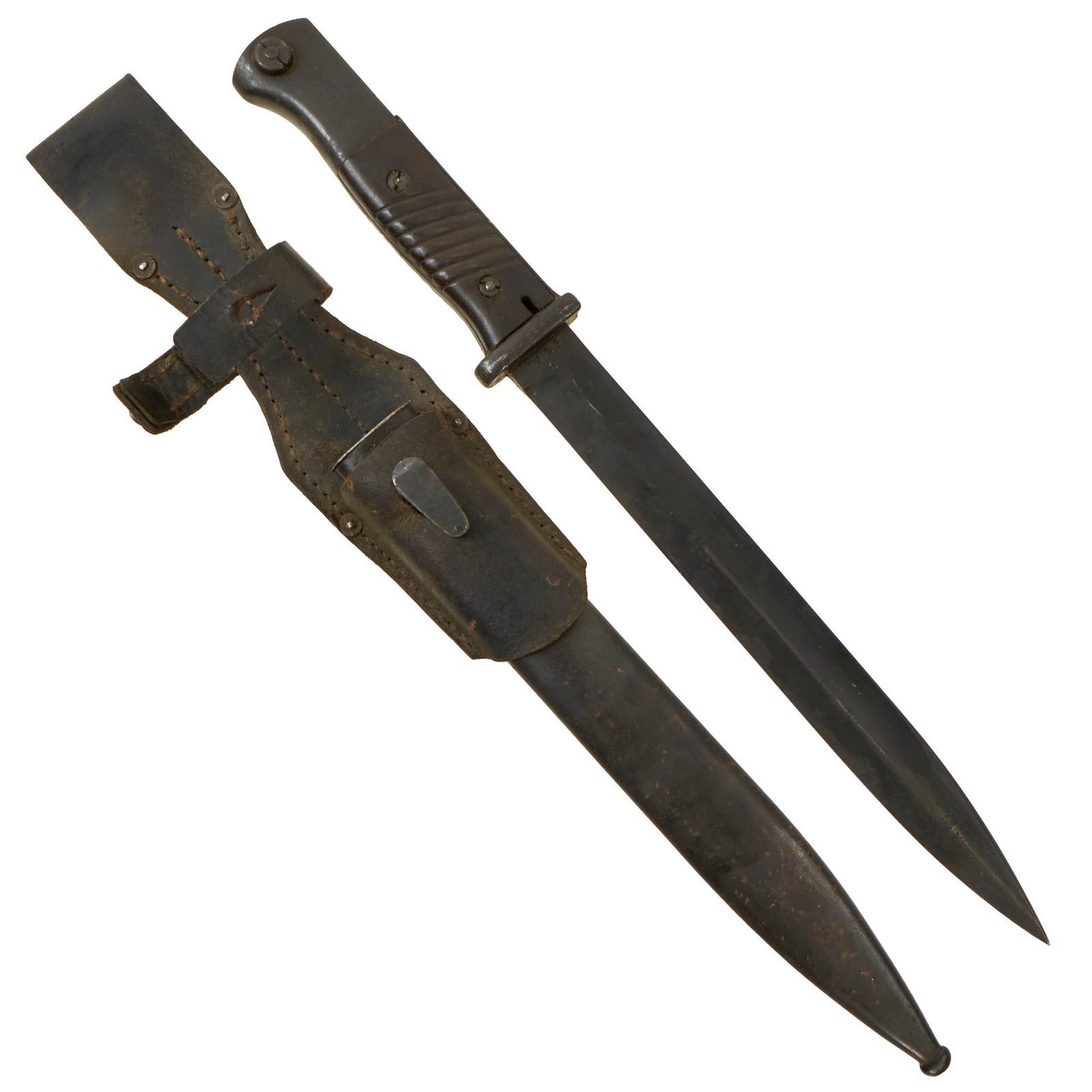 Buy Original German WWII 1938 dated 98k Bayonet by Mundlos AG with Frog | Original Firearms Antique For Sale