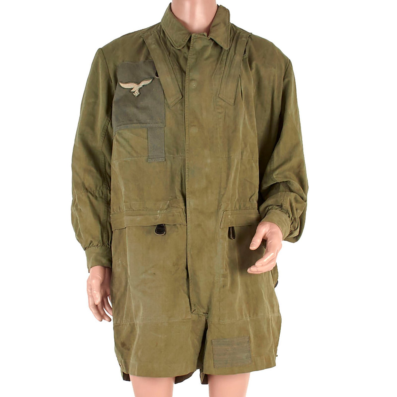 Buy Original Rare German WWII Luftwaffe 1st Pattern Green Step-In Fallschirmjäger Paratrooper Smock by Rudolph, Hubert & Co. - dated 1942 | Original Firearms Antique For Sale