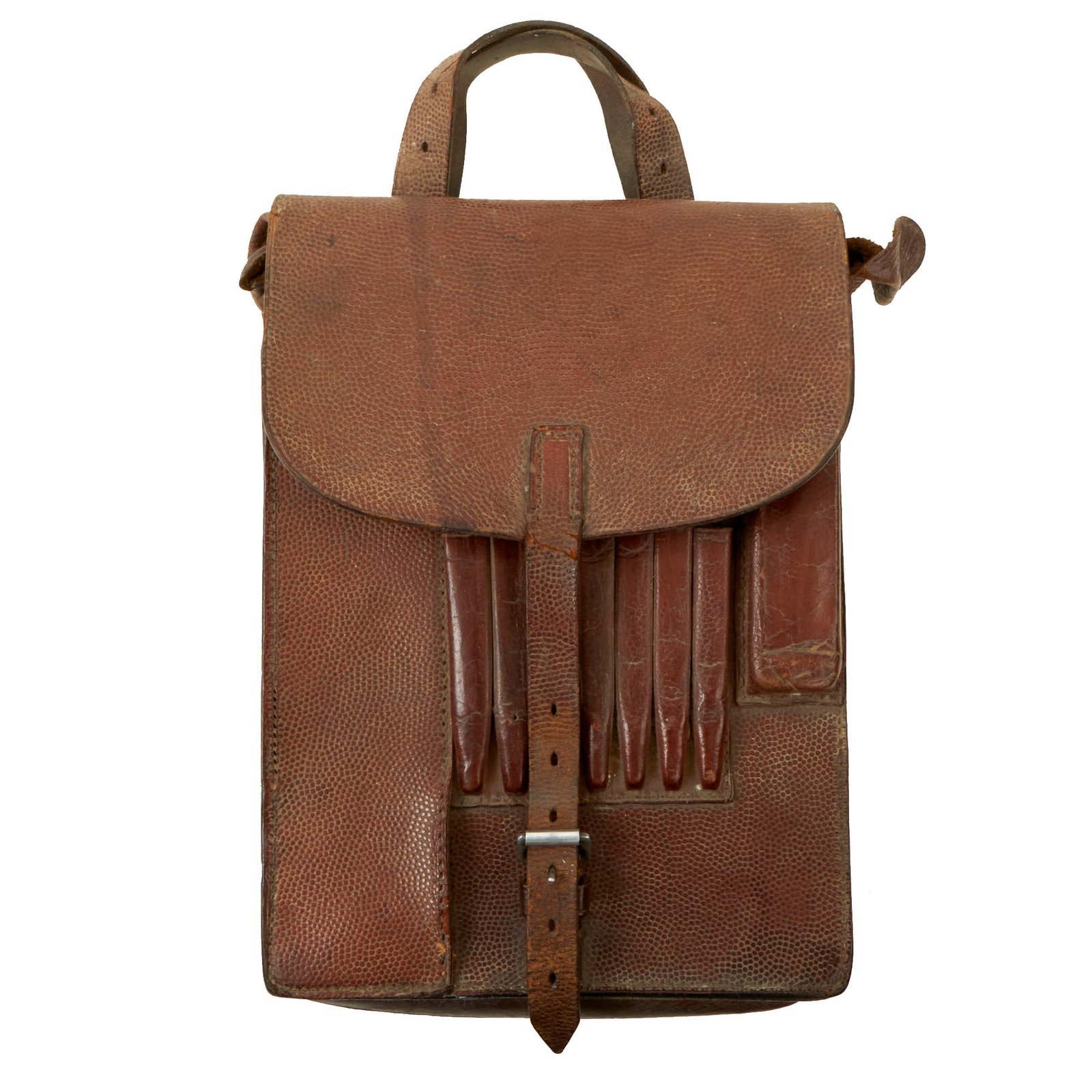 Buy Original German Pre-WWII 1937 Dated Officer M35 Brown Leather Dispatch Map Case by Frost & Jahnel with Insert | Original Firearms Antique For Sale