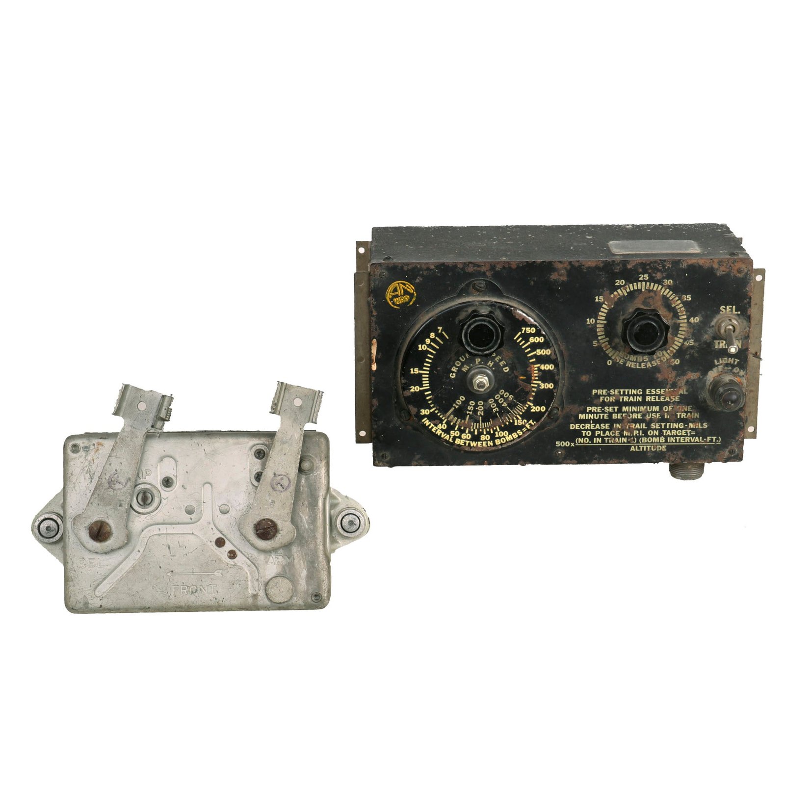 Buy Original U.S. WWII USAAF Bomb Release Control Intervalometer Type AN-B3 with Bomb Rack Release Type A-2 | Original Firearms Antique For Sale