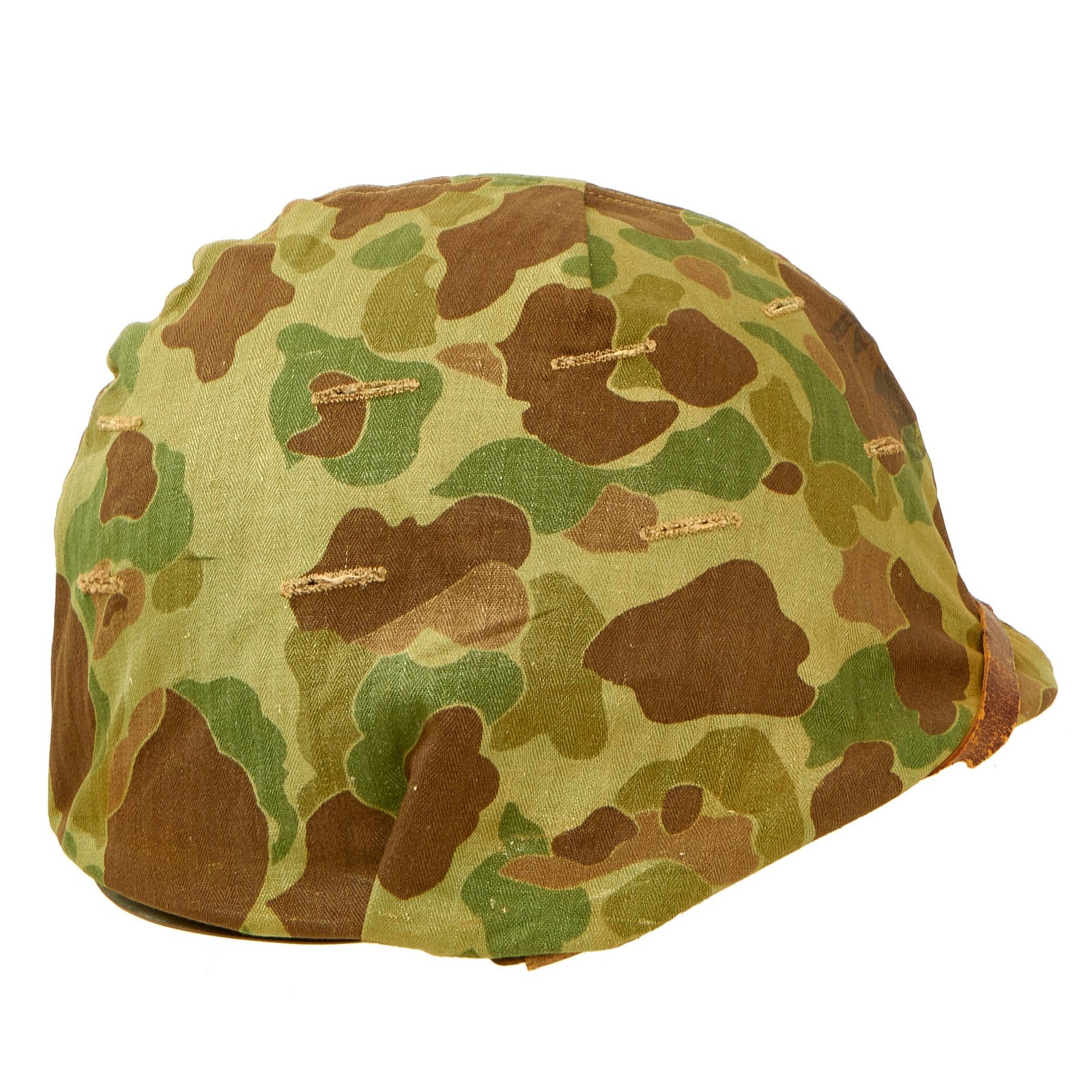 Buy Original U.S. WWII / Korean War USMC M1 Helmet Complete with CAPAC Liner and USMC Blue Anchor Cover | Original Firearms Antique For Sale