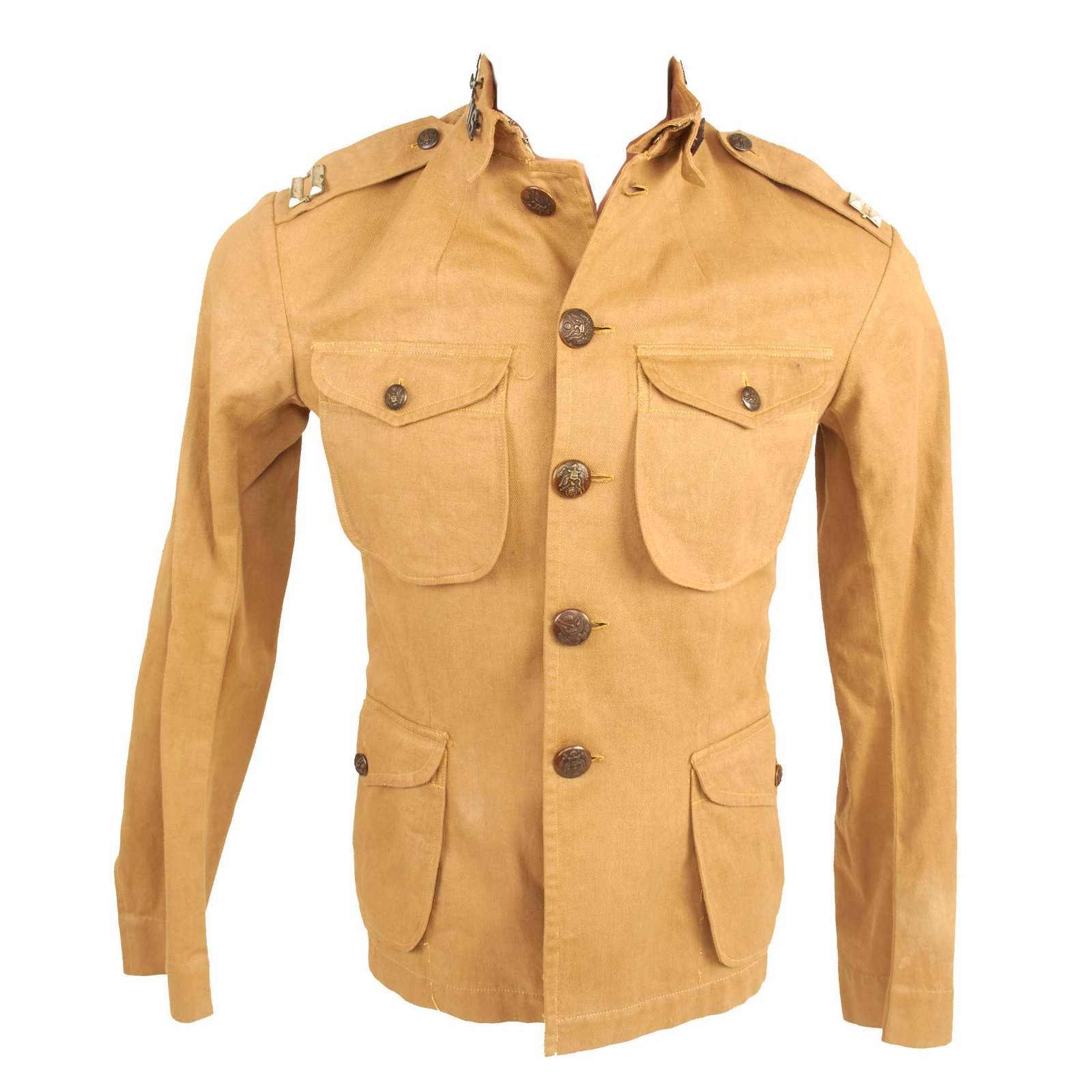 Buy Original U.S. Philippine-American War Era 5th Cavalry Captain’s M-1909 Khaki Uniform Tunic | Original Firearms Antique For Sale