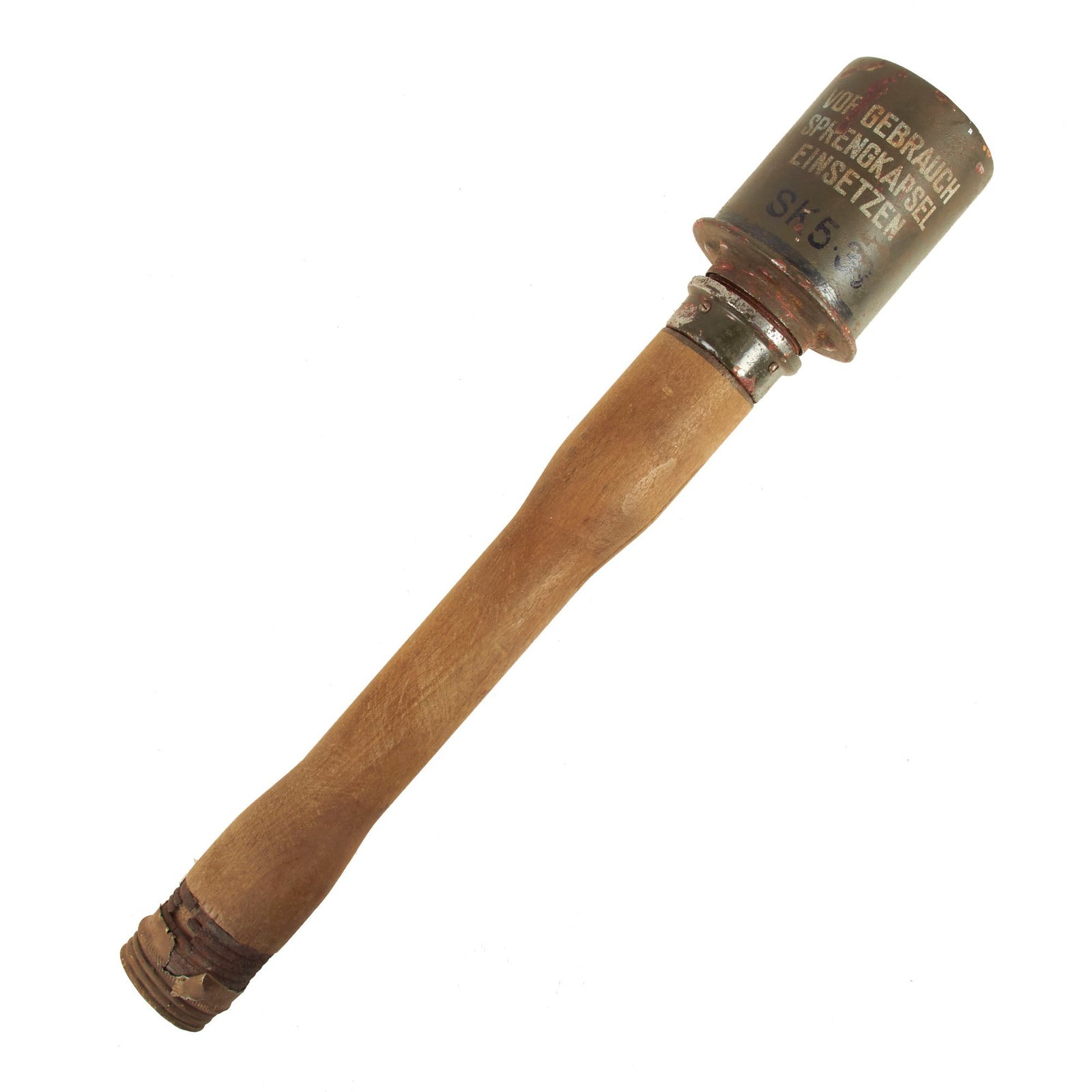 Buy Original German WWII M24 Inert Stick Grenade  Stielhandgranate by Richard Rinker - Dated 1939/40 | Original Firearms Antique For Sale