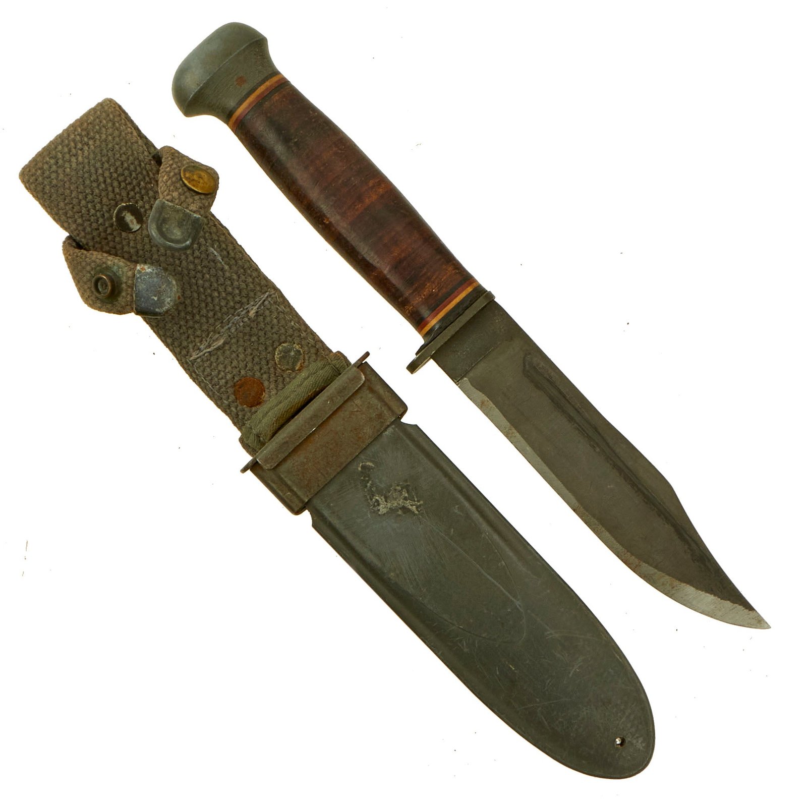 Buy Original U.S. WWII USN Mark 1 PAL RH-35 Fighting Knife with USN MK1 Scabbard | Original Firearms Antique For Sale