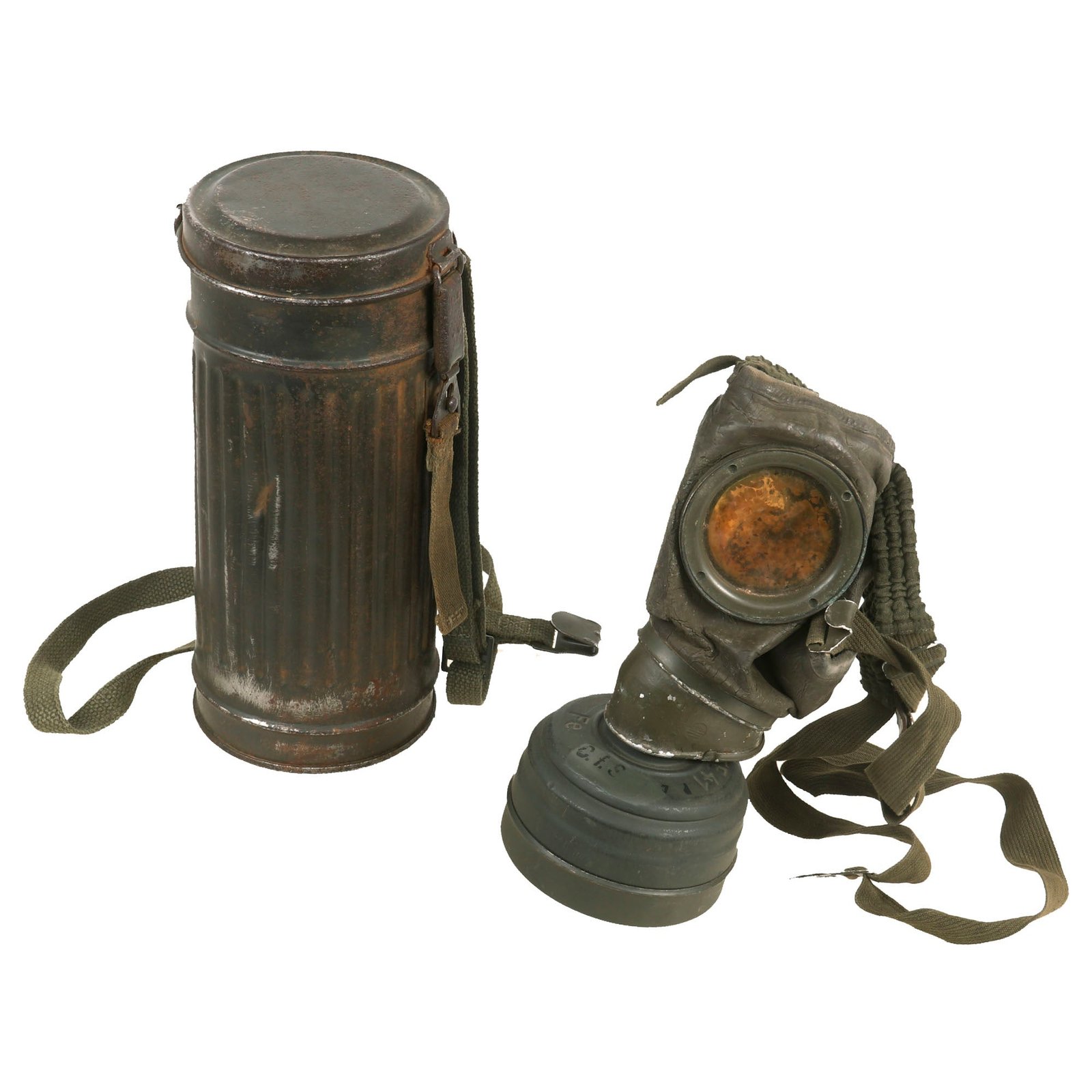 Buy Original German WWII M38 Gas Mask With Filter and Canister | Original Firearms Antique For Sale