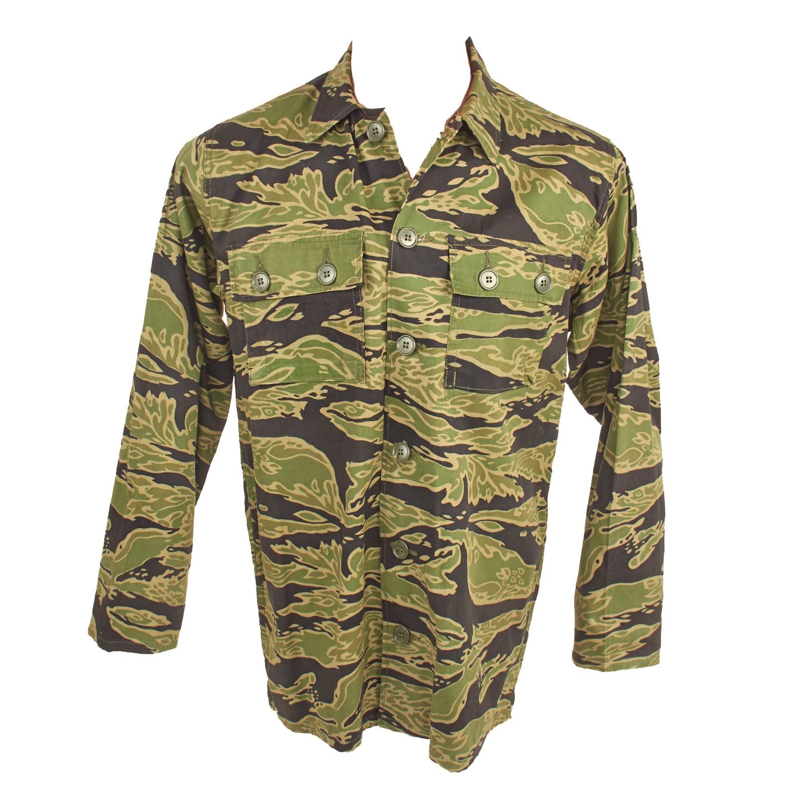 Buy Original ARVN Vietnam War Unissued Army of the Republic of Vietnam ARVN Rangers Tiger Stripe Long Sleeve Uniform Top | Original Firearms Antique For Sale