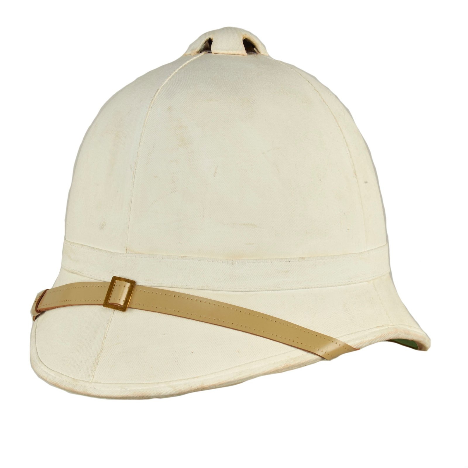 Buy Original U.S. Spanish-American War Era Army Model 1889 Summer Tropical Sun Helmet With Original Chinstrap by Ridabock & Co - Size 7 ⅛ | Original Firearms Antique For Sale