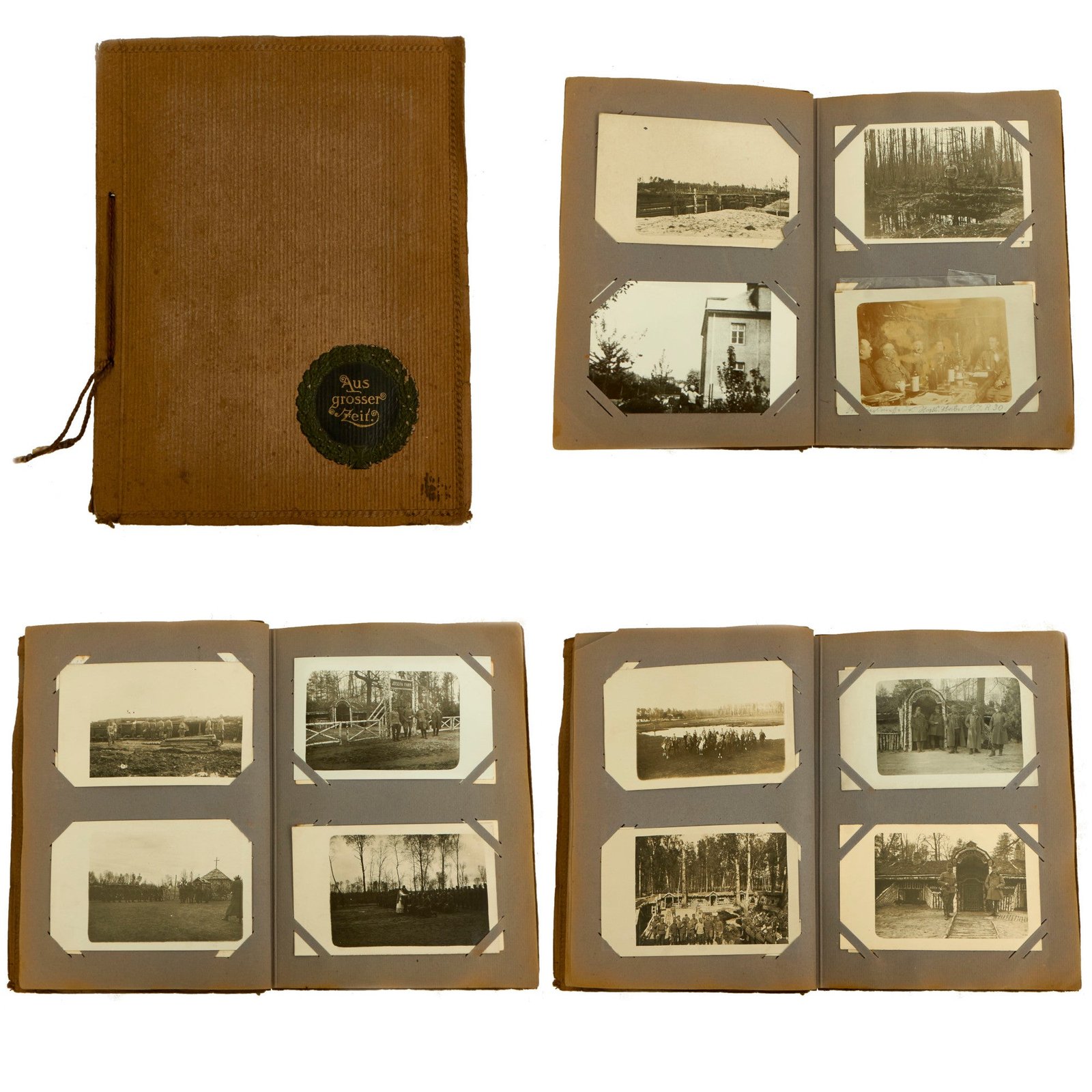 Buy Original Imperial German WWI Austro-Hungarian 30th Landwehr Infantry Regiment “Aus Grosser Zeit” Memory of Service Photo Album - 70 Photos | Original Firearms Antique For Sale