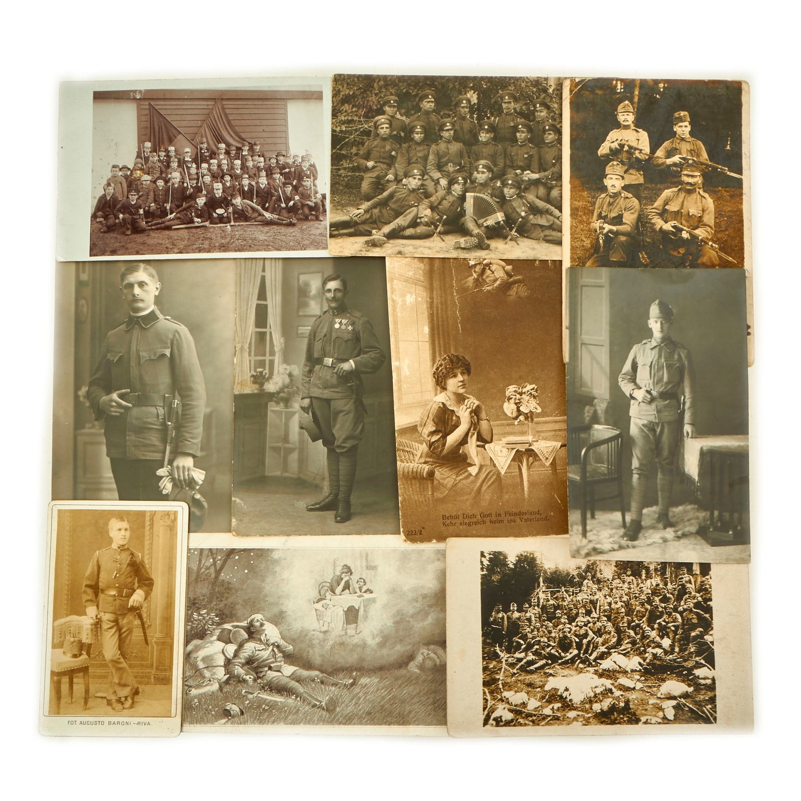 Buy Original Austro-Hungarian WWI Photograph/Postcard Lot With Writing - 10 Photos | Original Firearms Antique For Sale