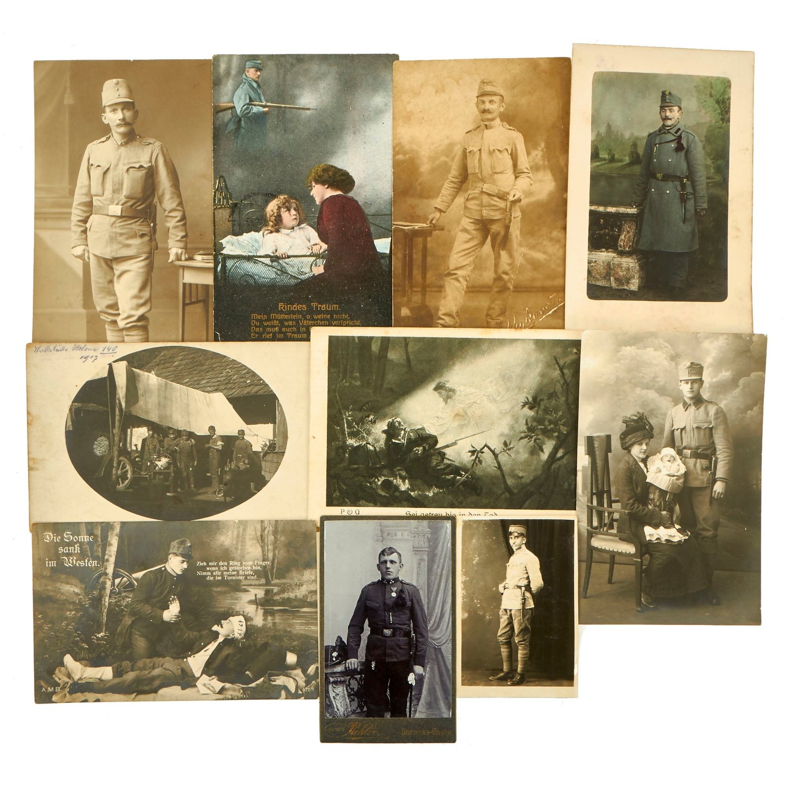 Buy Original Austro-Hungarian WWI Photograph/Postcard Lot With Writing - 10 Photos | Original Firearms Antique For Sale