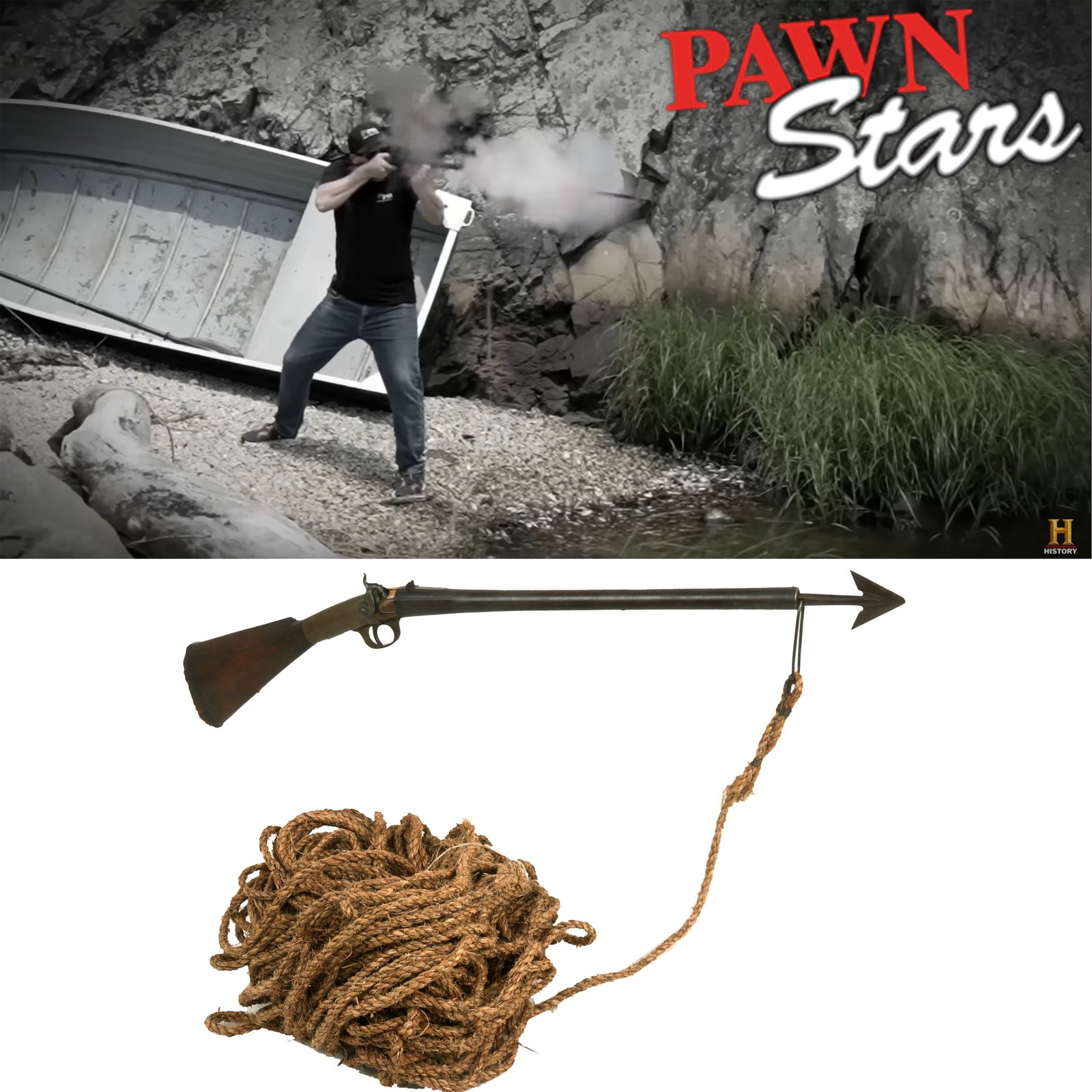 Buy Original British 19th Century Holland & Holland Percussion Whaling Harpoon Gun with 12” Harpoon - As Seen on History Channel Pawn Stars | Original Firearms Antique For Sale