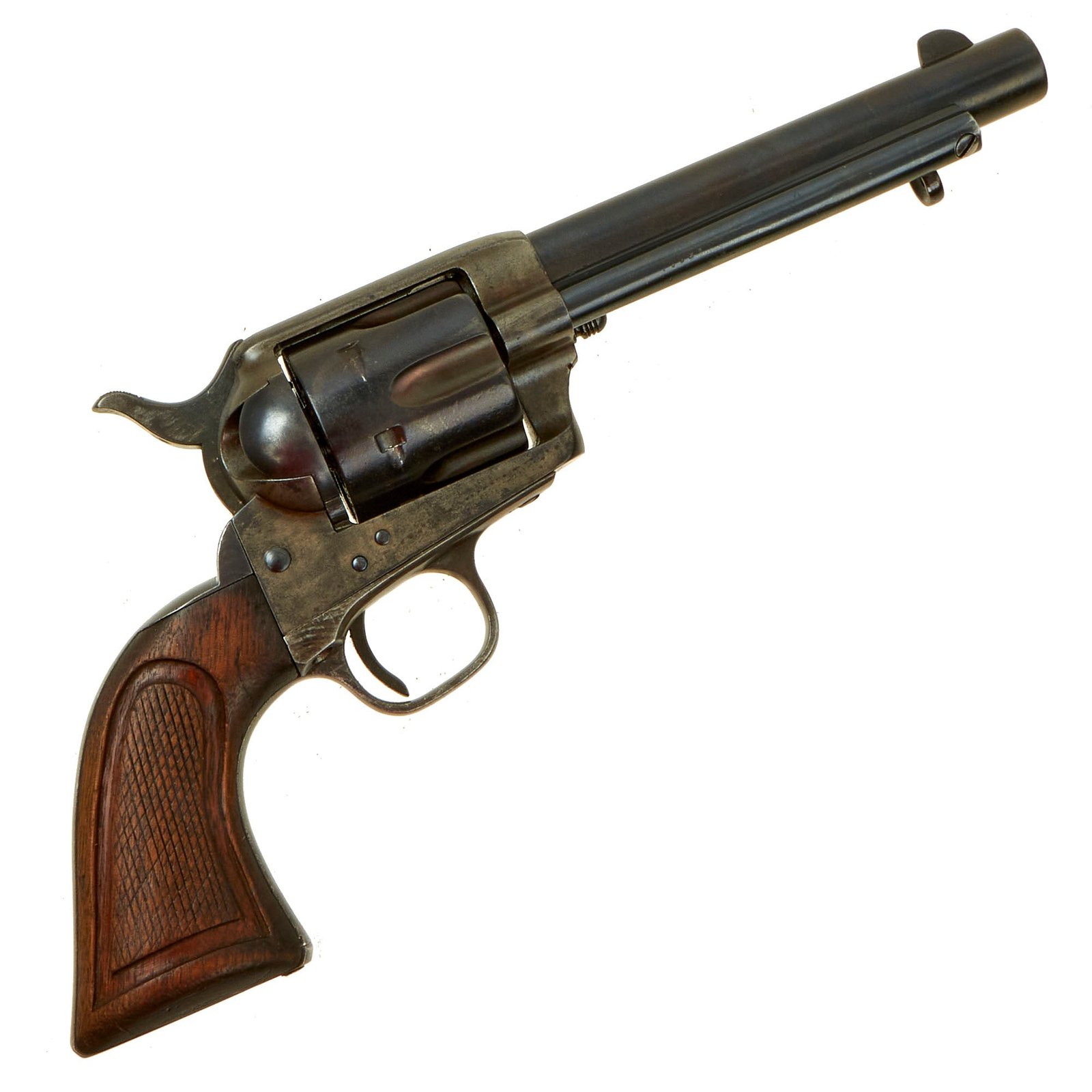 Buy Original U.S. Surcharged Artillery Model Colt .45cal Single Action Army Revolver made in 1875 with 5 1/2" Barrel & Carved Grips - Serial 16315 | Original Firearms Antique For Sale
