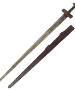 Buy Original 1880 North African Mahdi Broadsword Kaskara or Takooba With Scabbard | Original Firearms Antique For Sale