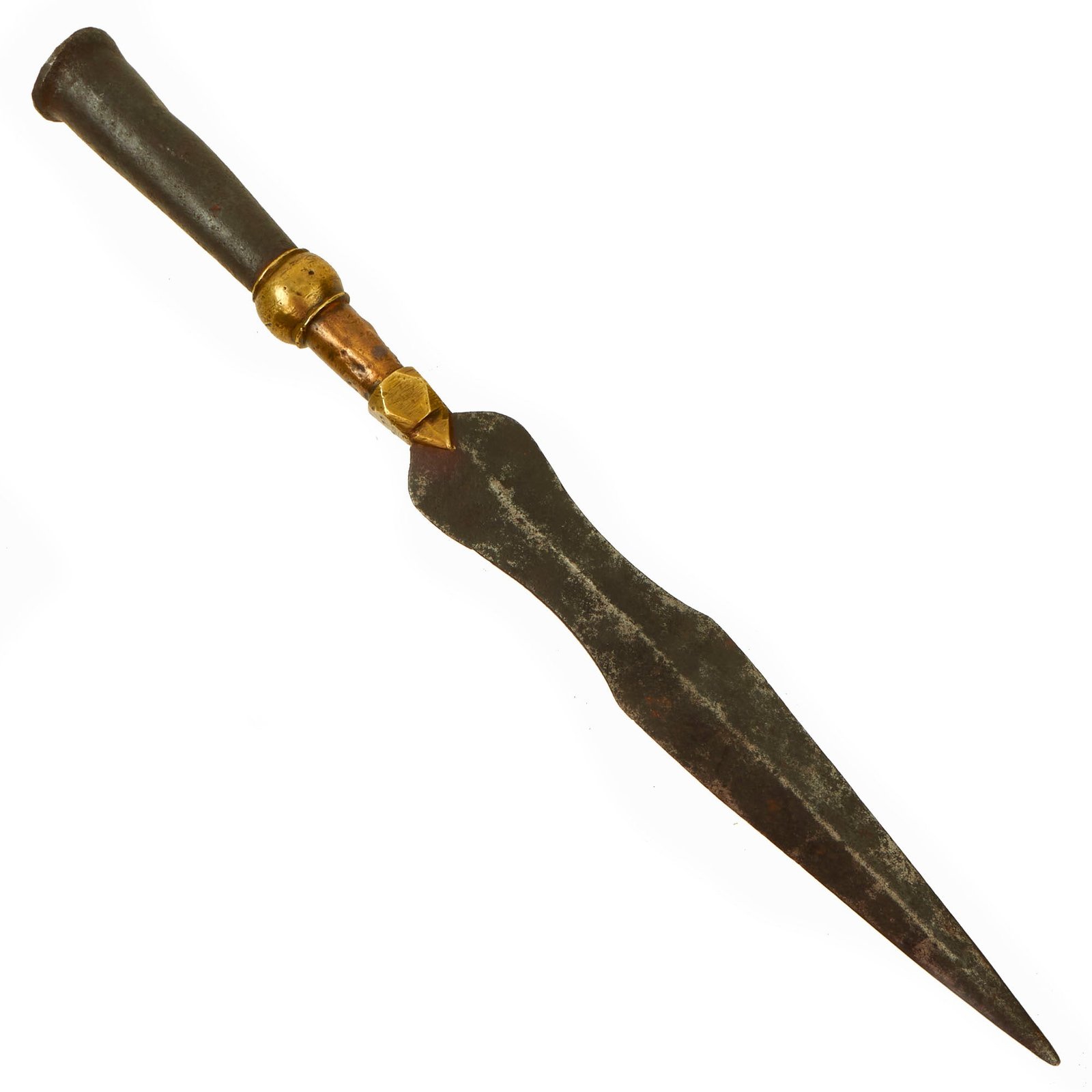 Buy Original Chinese Qing Dynasty Late 18th Century Qiang Spear Polearm Head - 18 ⅝” | Original Firearms Antique For Sale